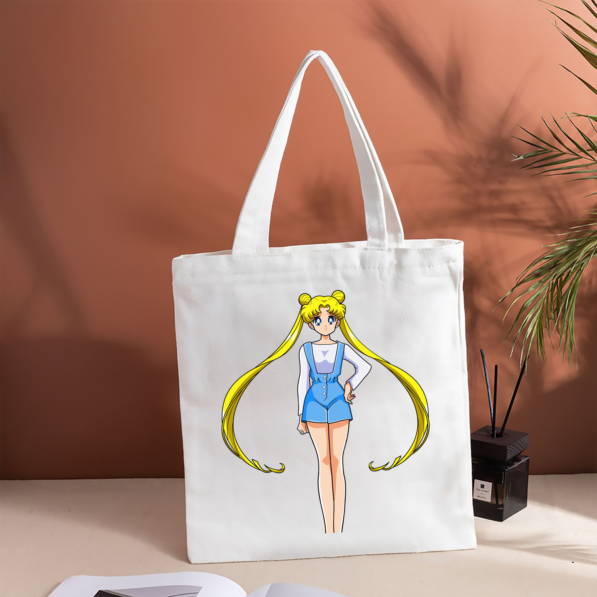 美少女戦士セーラームーン 愛野 美奈子 あいの みなこ Sailor Moon Aino Minako 縦型キャンバス生地手提げバッグ　トートバッグ
