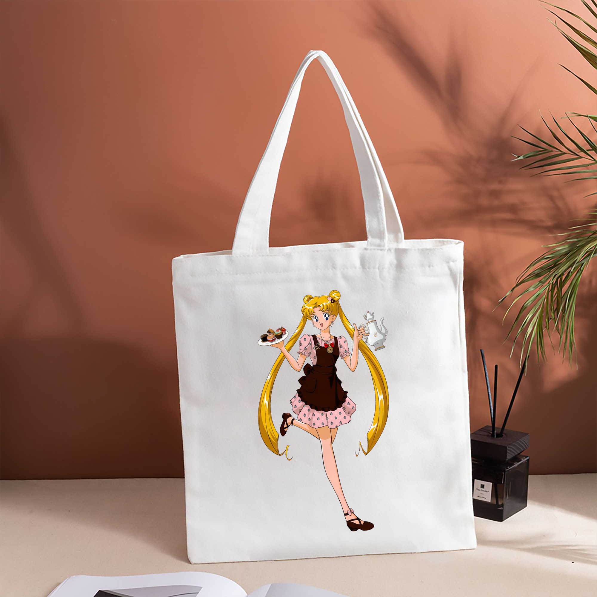美少女戦士セーラームーン 愛野 美奈子 あいの みなこ Sailor Moon Aino Minako 縦型キャンバス生地手提げバッグ　トートバッグ