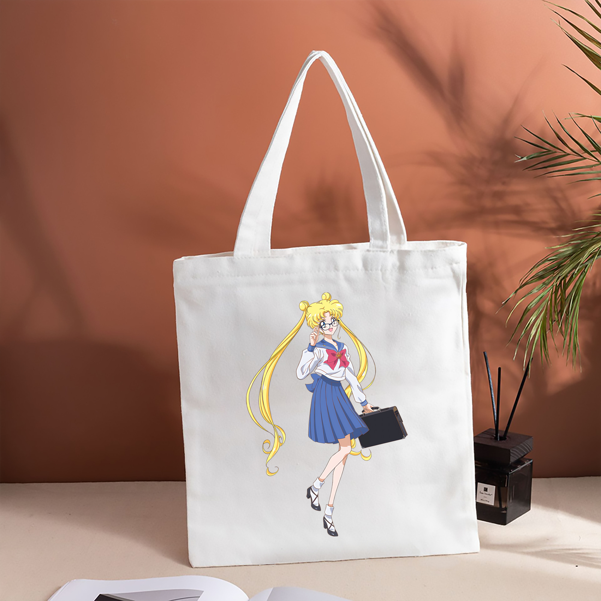 美少女戦士セーラームーン 愛野 美奈子 あいの みなこ Sailor Moon Aino Minako 縦型キャンバス生地手提げバッグ　トートバッグ
