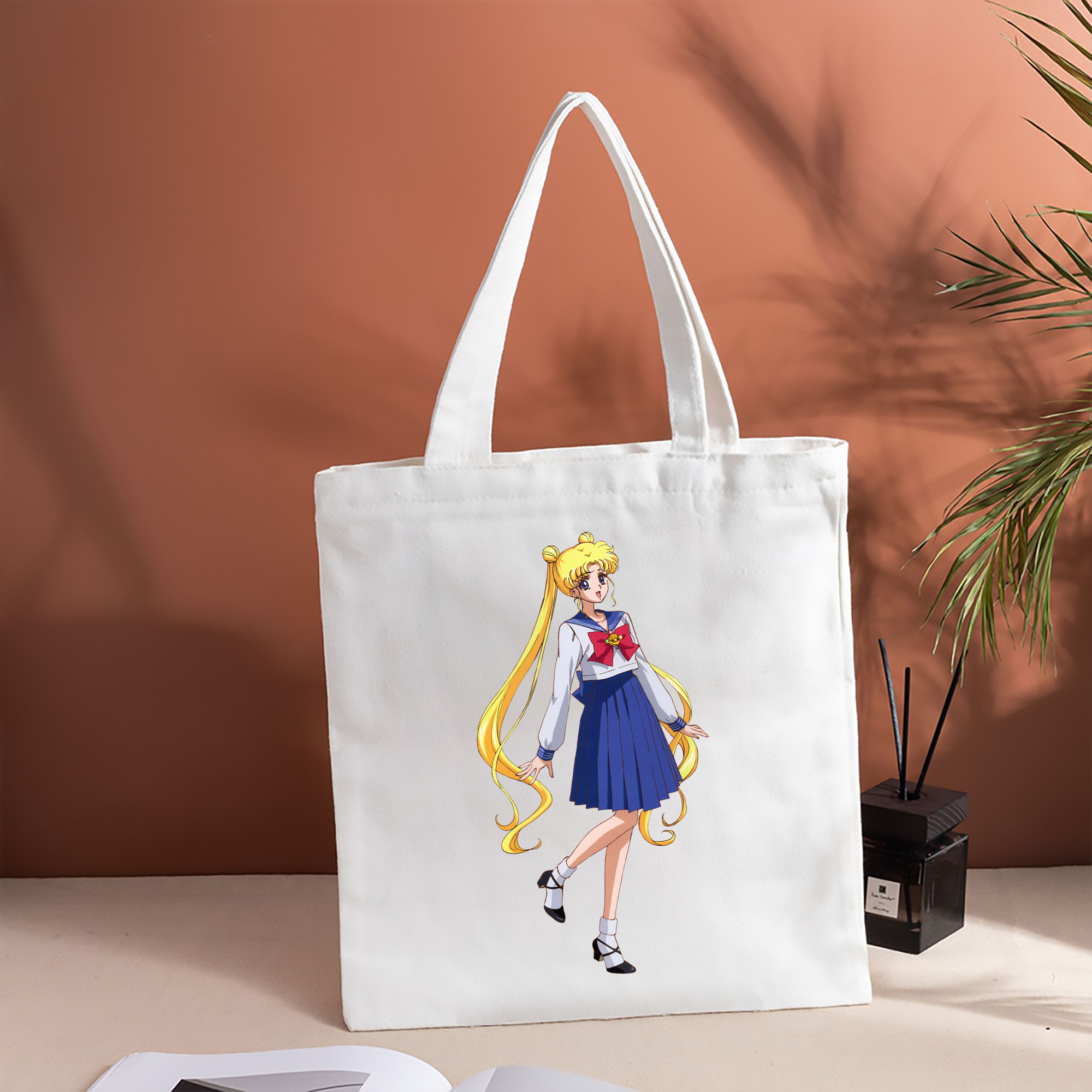 美少女戦士セーラームーン 愛野 美奈子 あいの みなこ Sailor Moon Aino Minako 縦型キャンバス生地手提げバッグ　トートバッグ