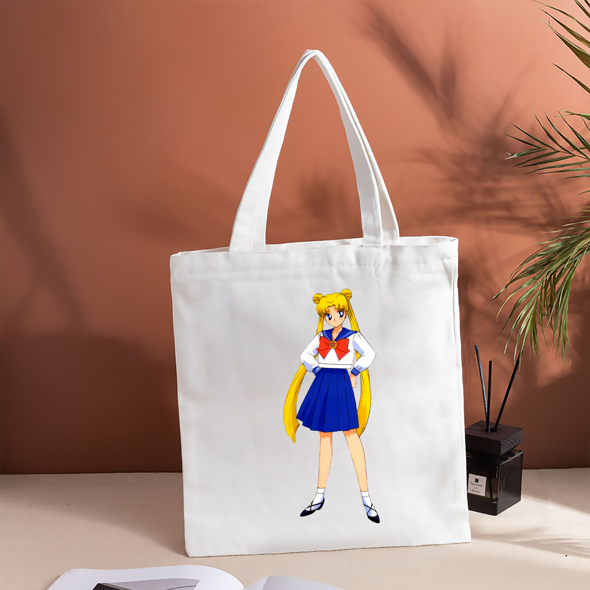 美少女戦士セーラームーン 愛野 美奈子 あいの みなこ Sailor Moon Aino Minako 縦型キャンバス生地手提げバッグ　トートバッグ