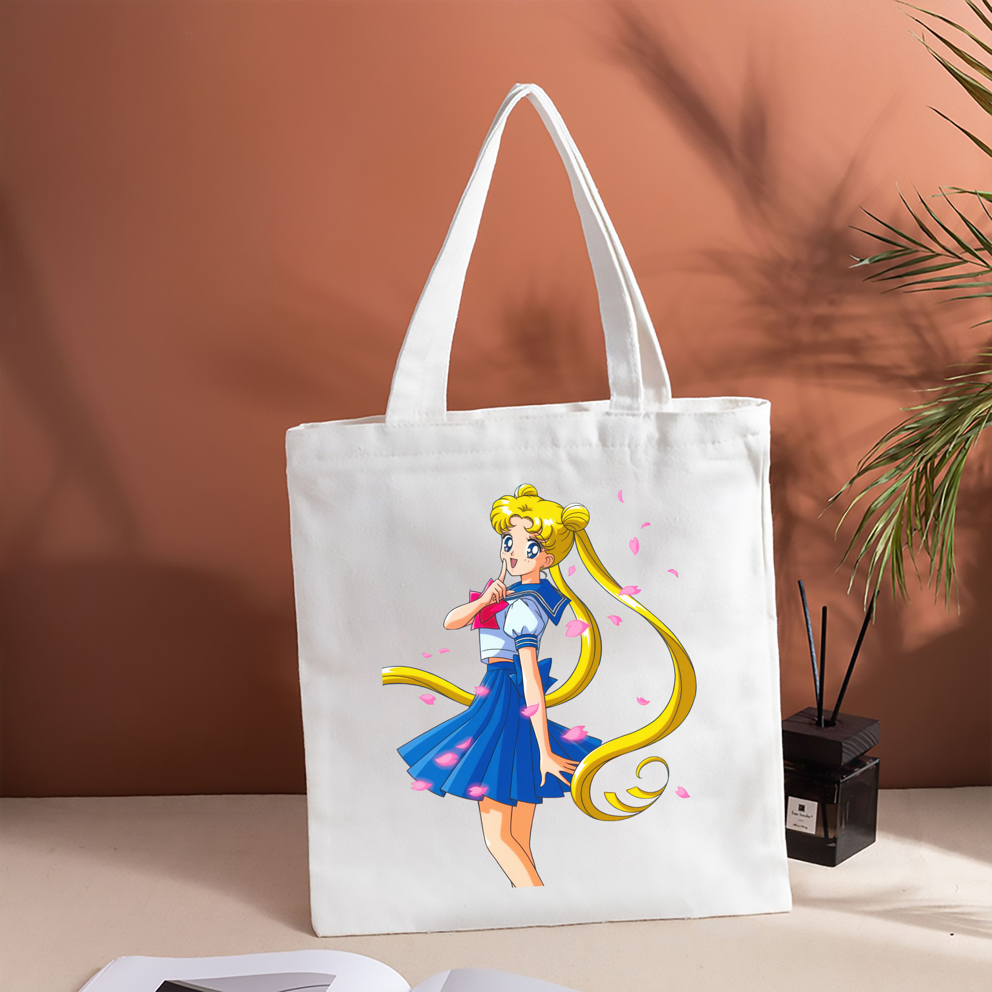 美少女戦士セーラームーン 愛野 美奈子 あいの みなこ Sailor Moon Aino Minako 縦型キャンバス生地手提げバッグ　トートバッグ