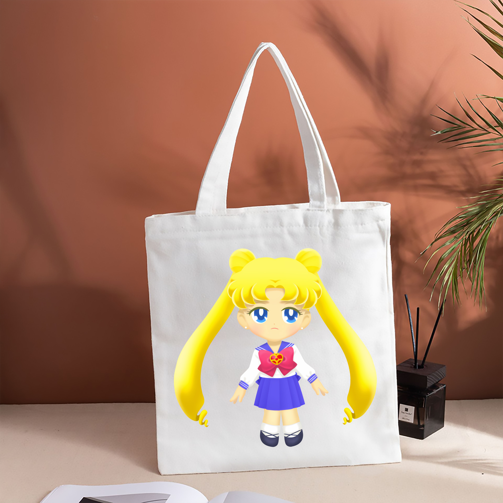 美少女戦士セーラームーン 愛野 美奈子 あいの みなこ Sailor Moon Aino Minako 縦型キャンバス生地手提げバッグ　トートバッグ