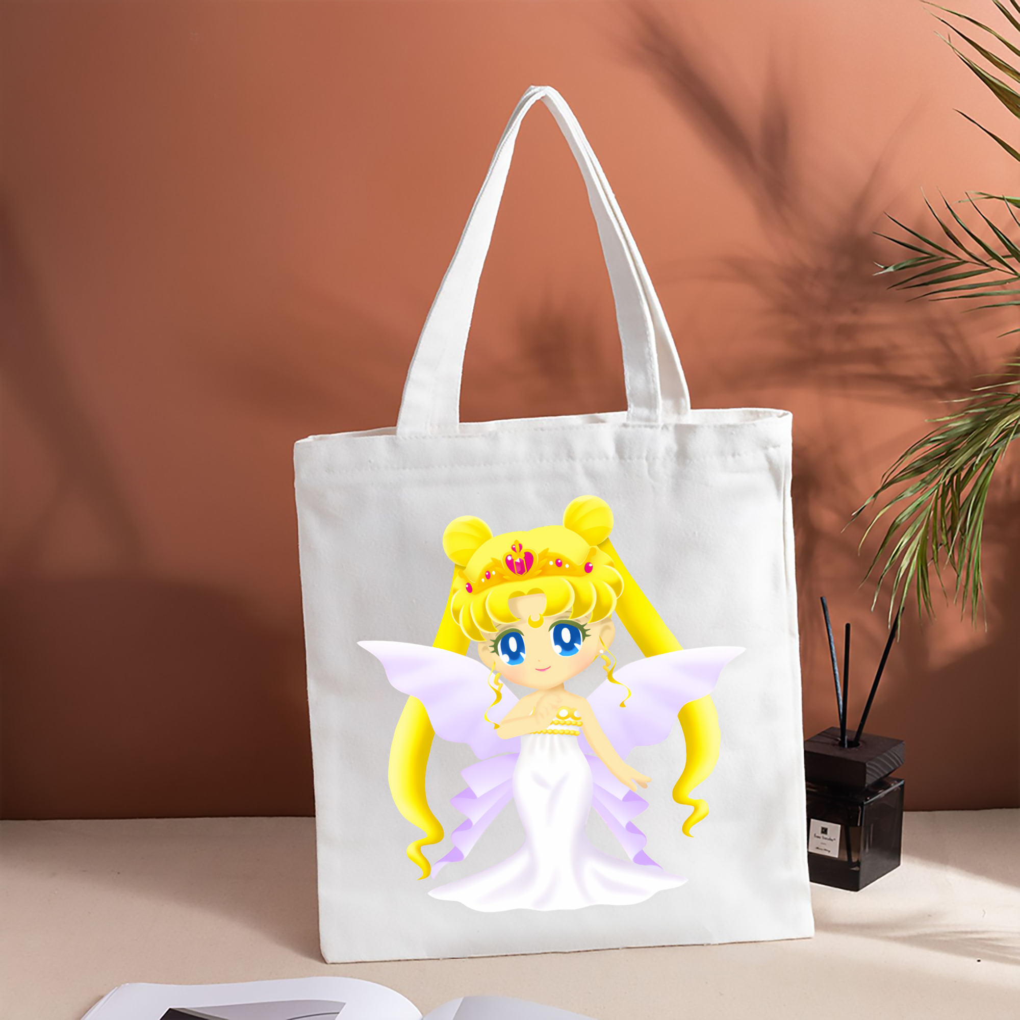 美少女戦士セーラームーン 愛野 美奈子 あいの みなこ Sailor Moon Aino Minako 縦型キャンバス生地手提げバッグ　トートバッグ