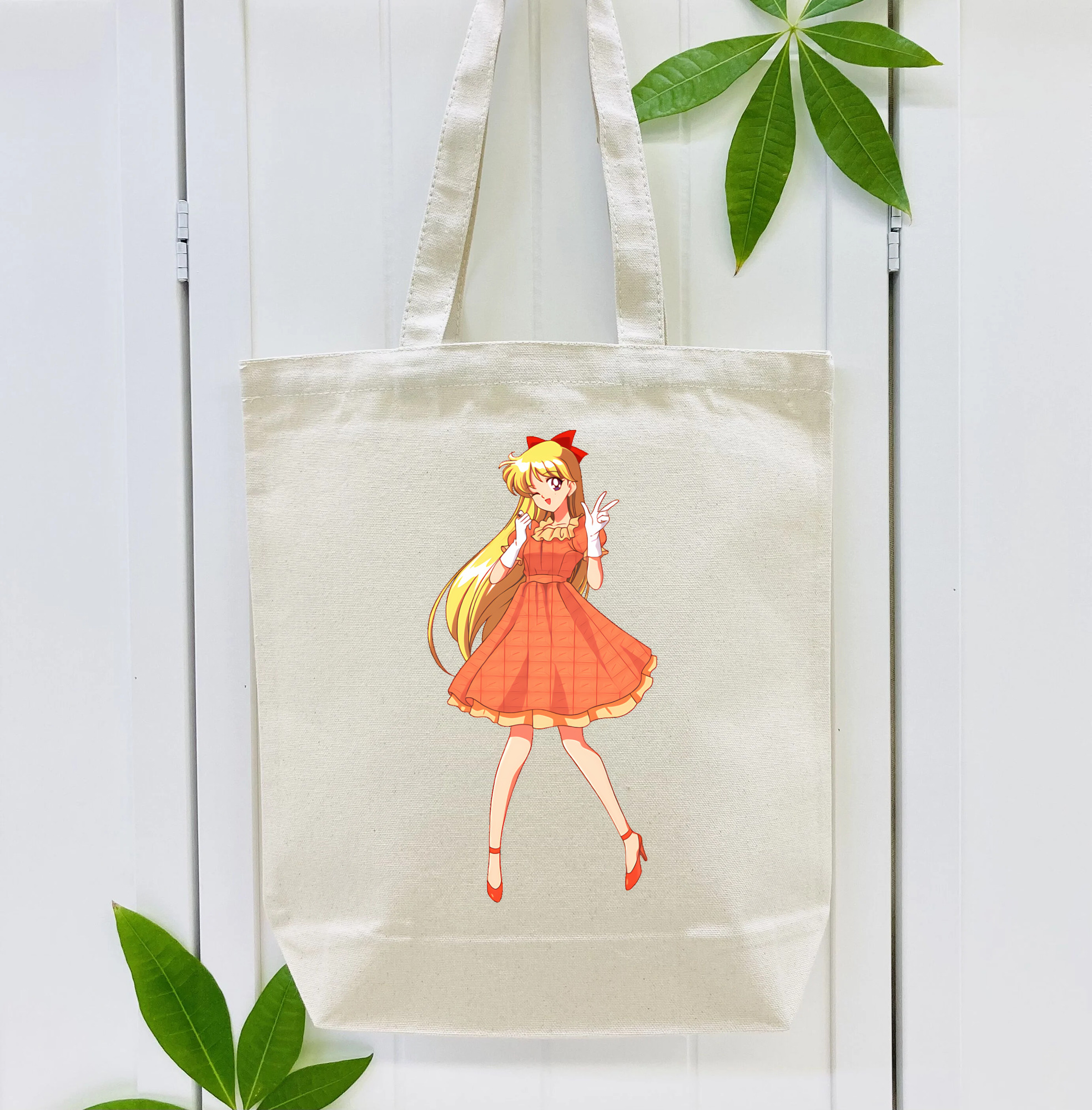 美少女戦士セーラームーン 愛野 美奈子 あいの みなこ Sailor Moon Aino Minako 縦型キャンバス生地手提げバッグ　トートバッグ