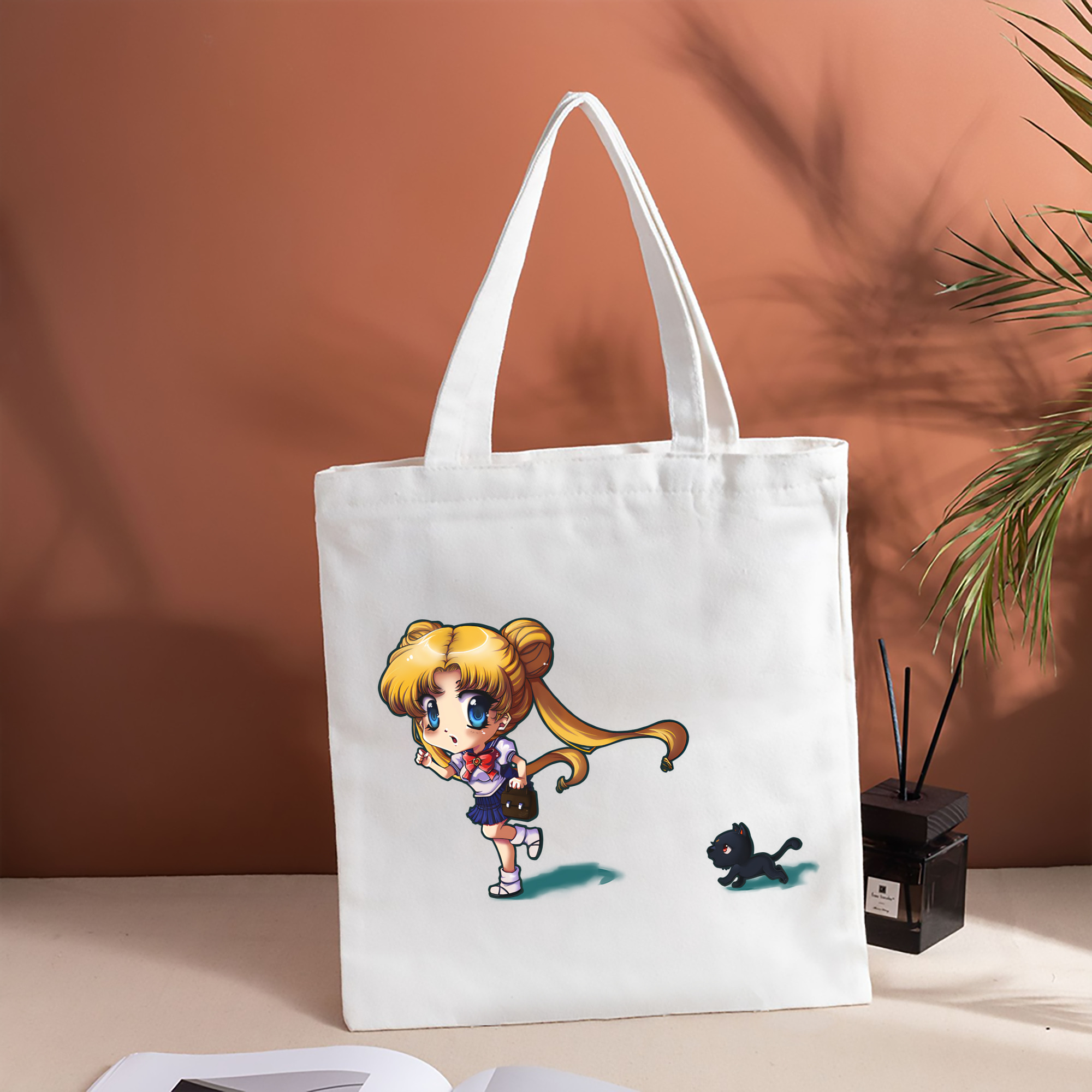 美少女戦士セーラームーン 愛野 美奈子 あいの みなこ Sailor Moon Aino Minako 縦型キャンバス生地手提げバッグ　トートバッグ