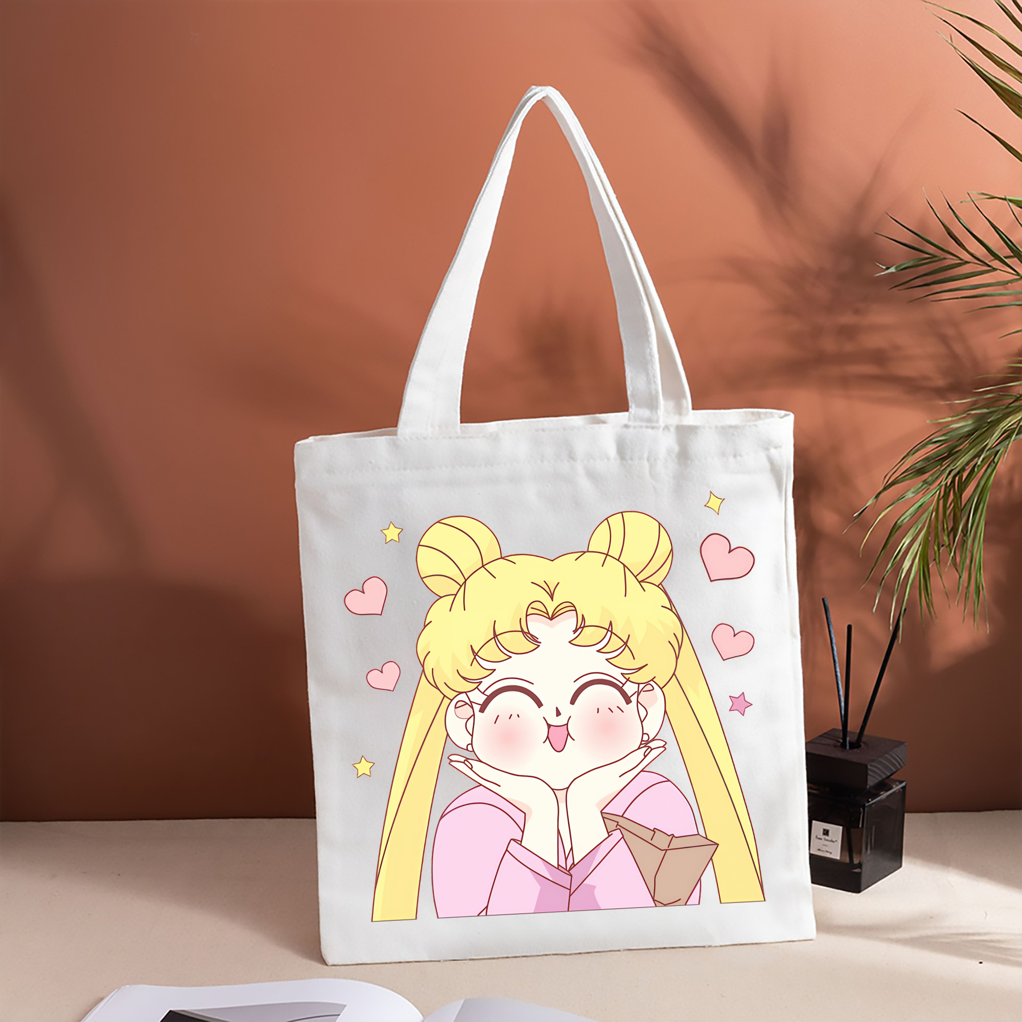 美少女戦士セーラームーン 愛野 美奈子 あいの みなこ Sailor Moon Aino Minako 縦型キャンバス生地手提げバッグ　トートバッグ