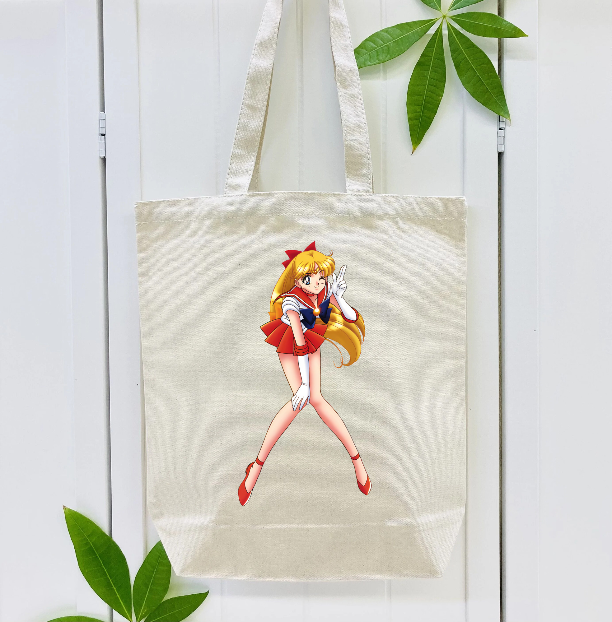 美少女戦士セーラームーン 愛野 美奈子 あいの みなこ Sailor Moon Aino Minako 縦型キャンバス生地手提げバッグ　トートバッグ