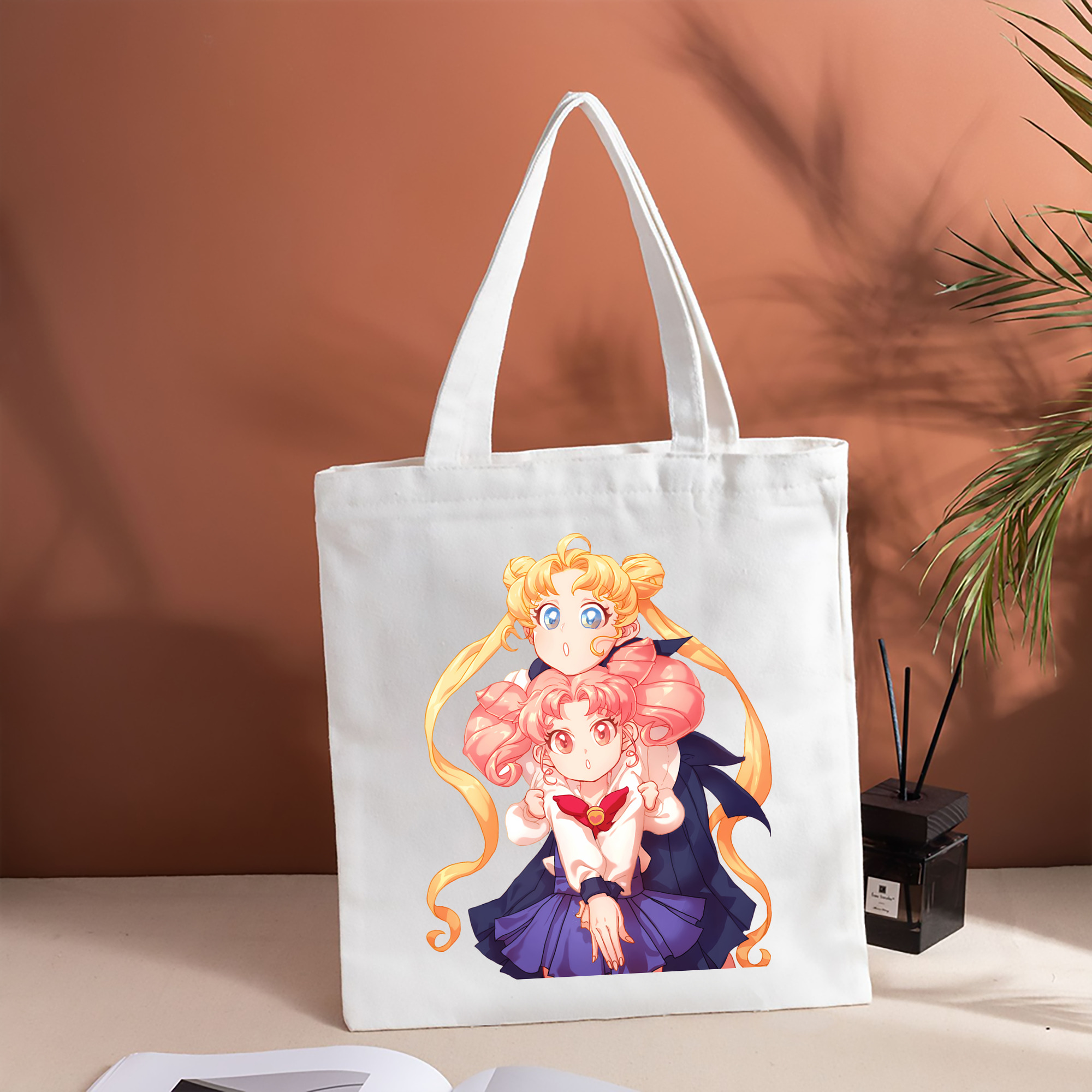 美少女戦士セーラームーン 愛野 美奈子 あいの みなこ Sailor Moon Aino Minako 縦型キャンバス生地手提げバッグ　トートバッグ