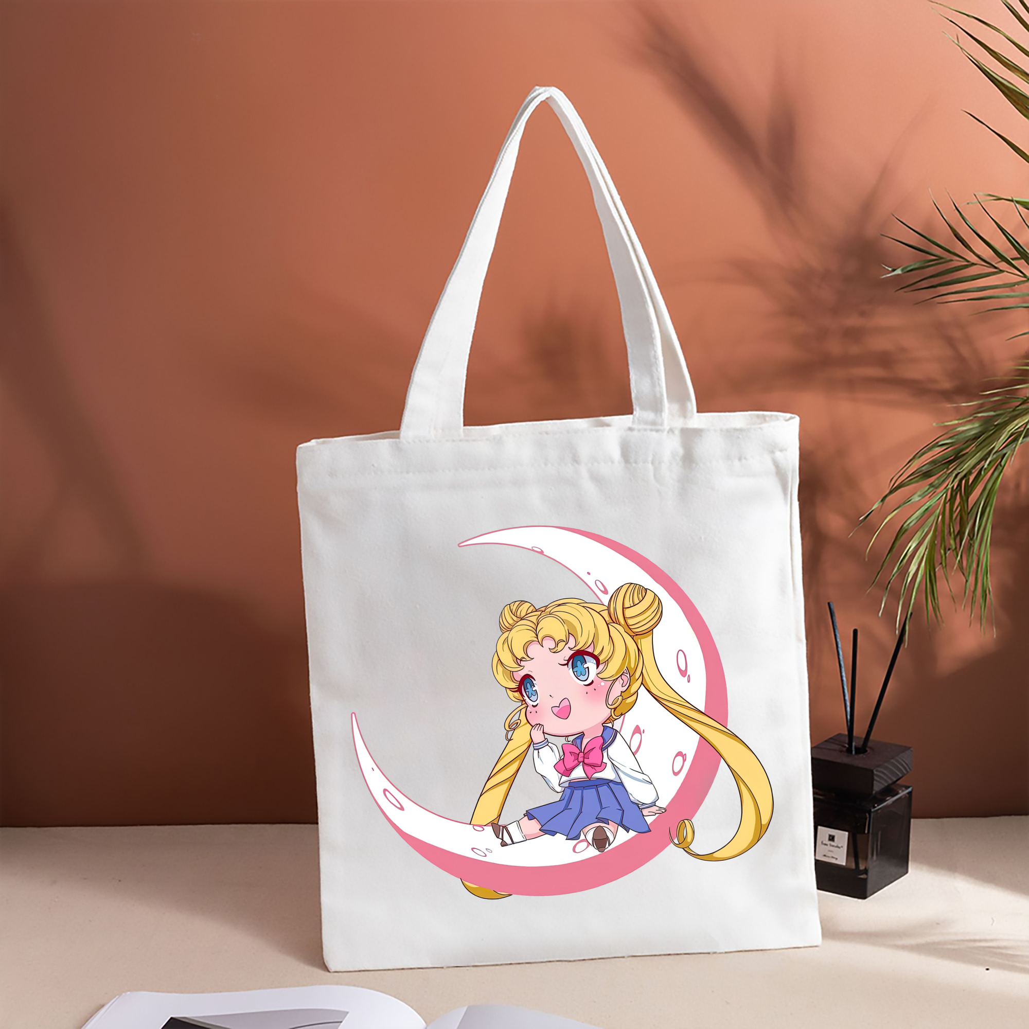 美少女戦士セーラームーン 愛野 美奈子 あいの みなこ Sailor Moon Aino Minako 縦型キャンバス生地手提げバッグ　トートバッグ