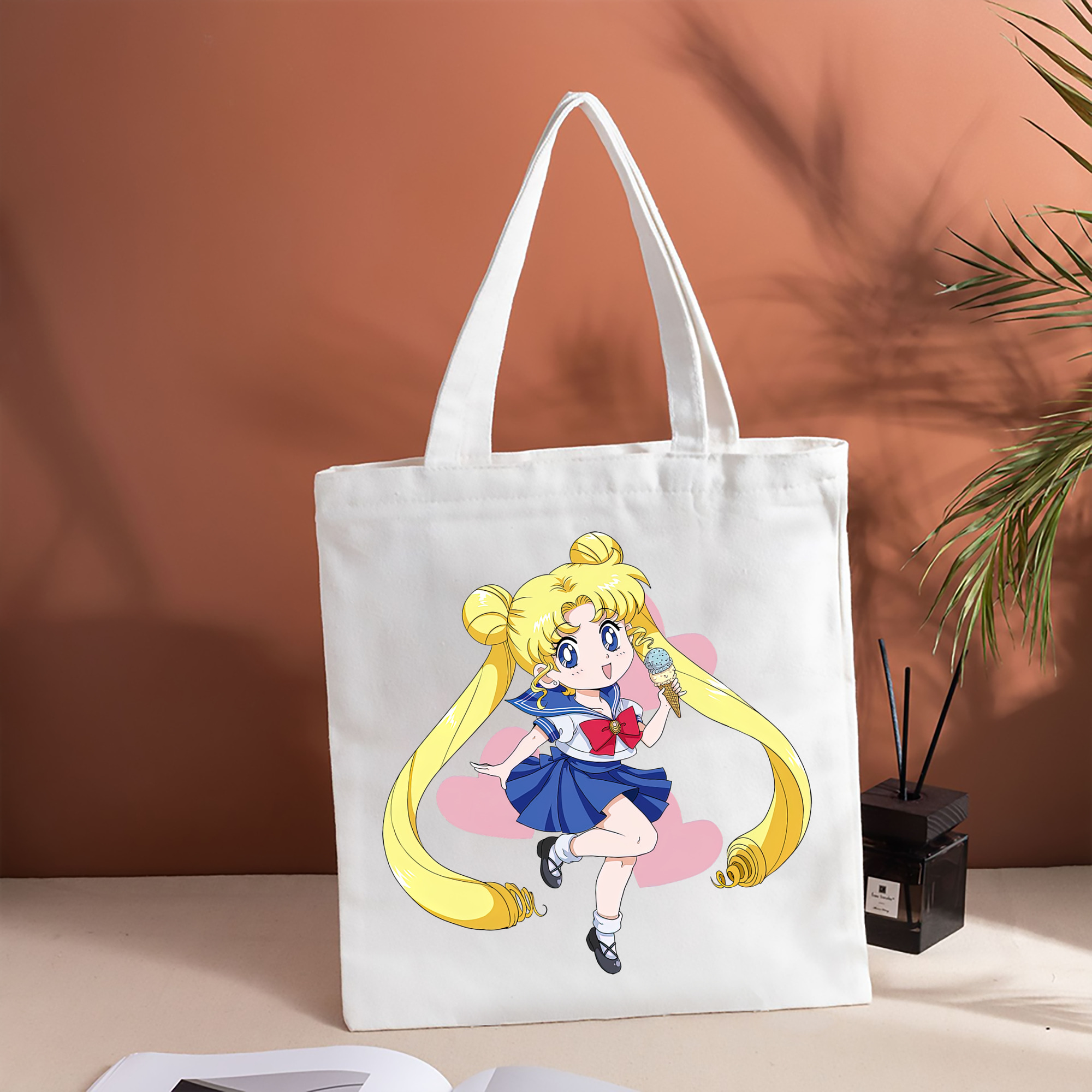 美少女戦士セーラームーン 愛野 美奈子 あいの みなこ Sailor Moon Aino Minako 縦型キャンバス生地手提げバッグ　トートバッグ