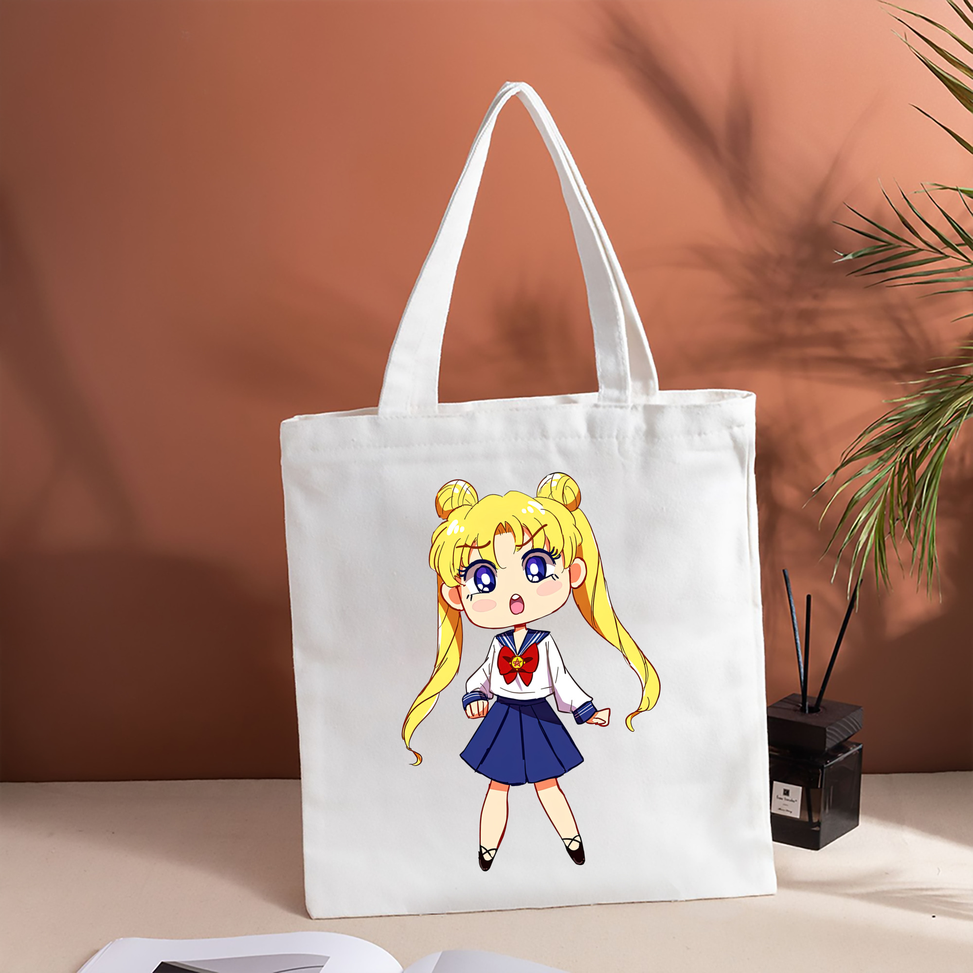 美少女戦士セーラームーン 愛野 美奈子 あいの みなこ Sailor Moon Aino Minako 縦型キャンバス生地手提げバッグ　トートバッグ