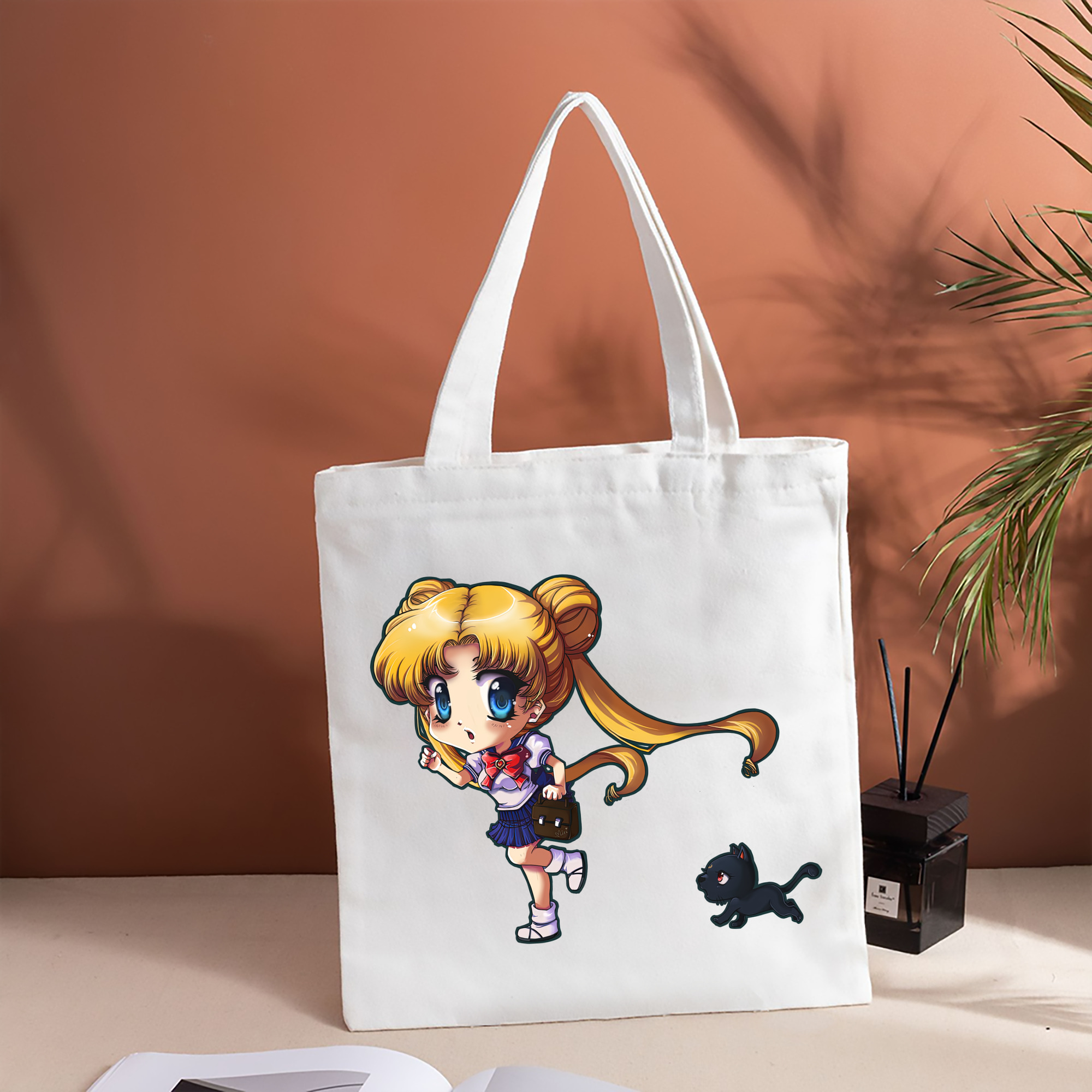 美少女戦士セーラームーン 愛野 美奈子 あいの みなこ Sailor Moon Aino Minako 縦型キャンバス生地手提げバッグ　トートバッグ
