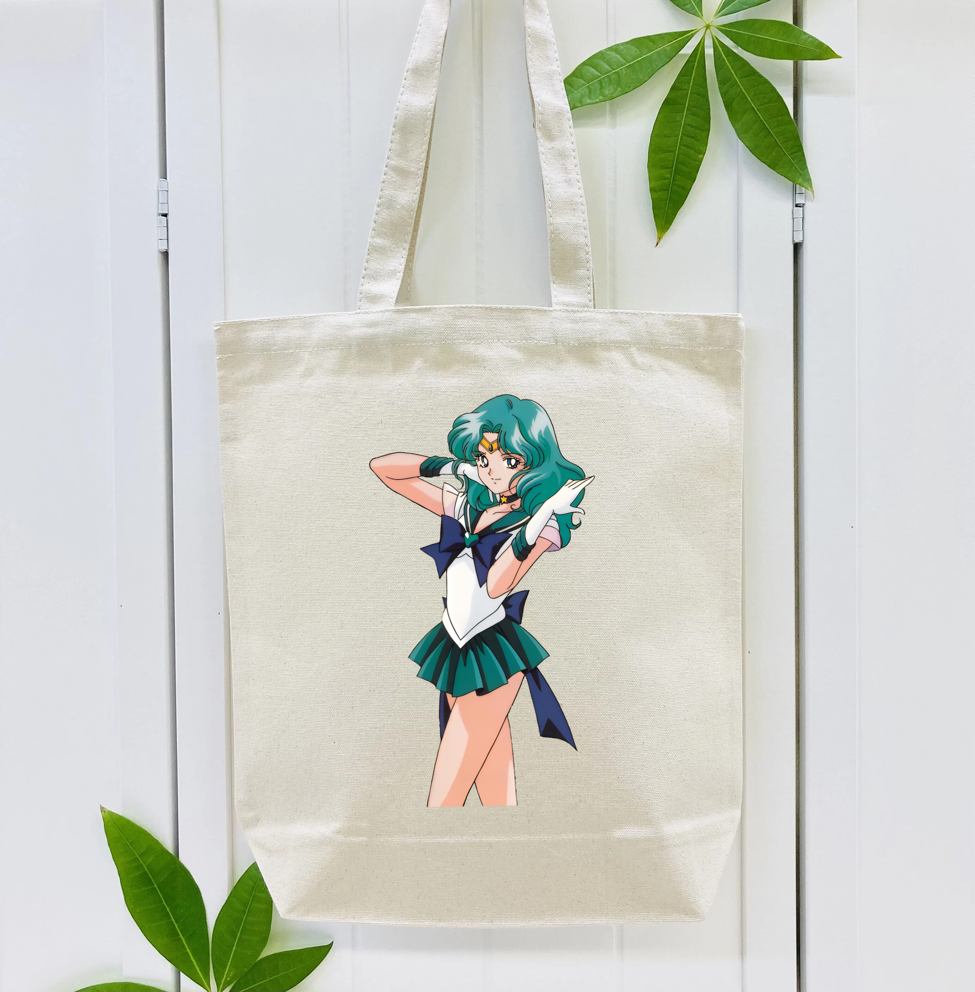 美少女戦士セーラームーン 海王 みちる（かいおう みちる） Sailor Moon Kaiou Michiru 縦型キャンバス生地手提げバッグ　トートバッグ