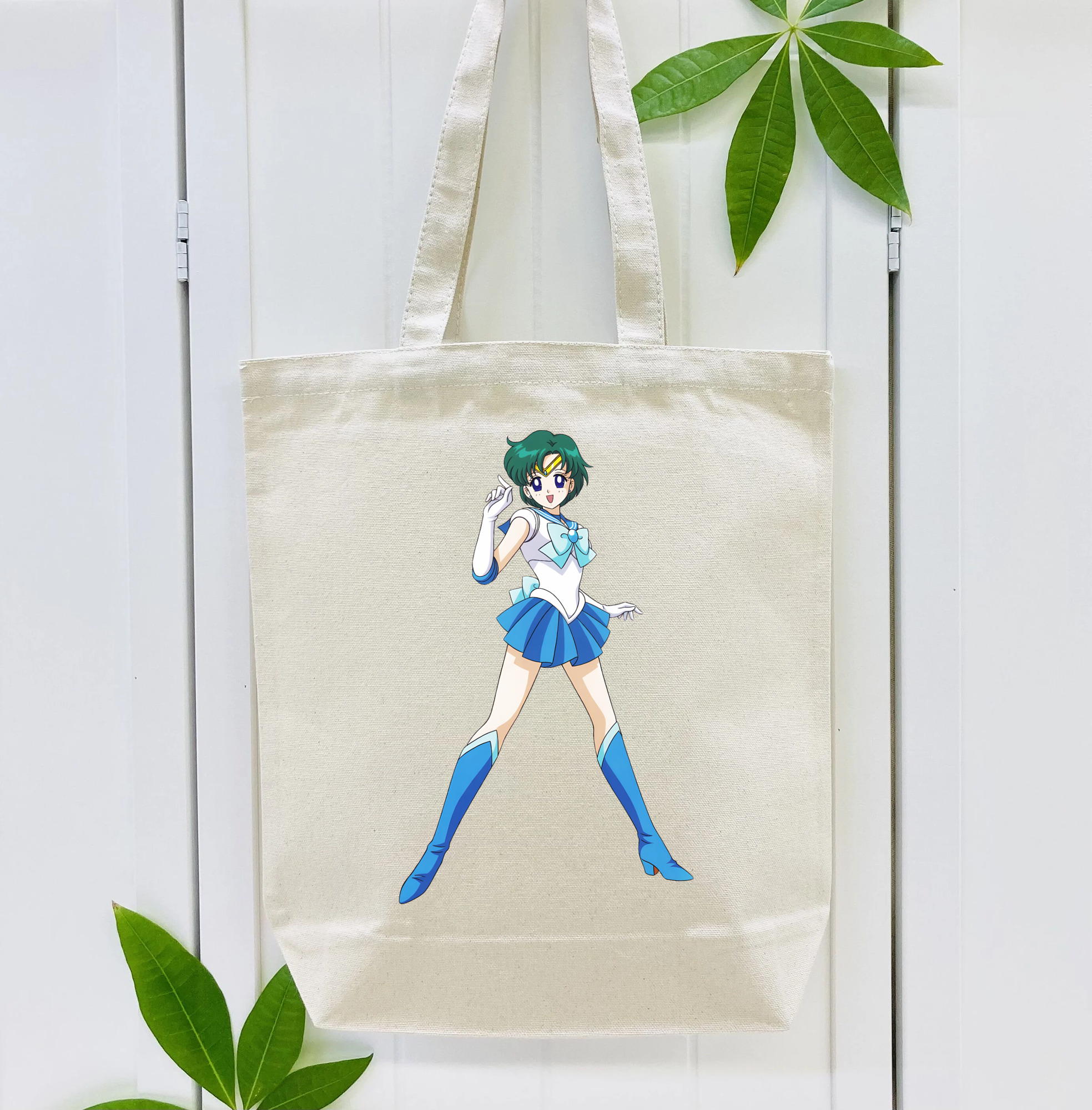 美少女戦士セーラームーン 海王 みちる（かいおう みちる） Sailor Moon Kaiou Michiru 縦型キャンバス生地手提げバッグ　トートバッグ