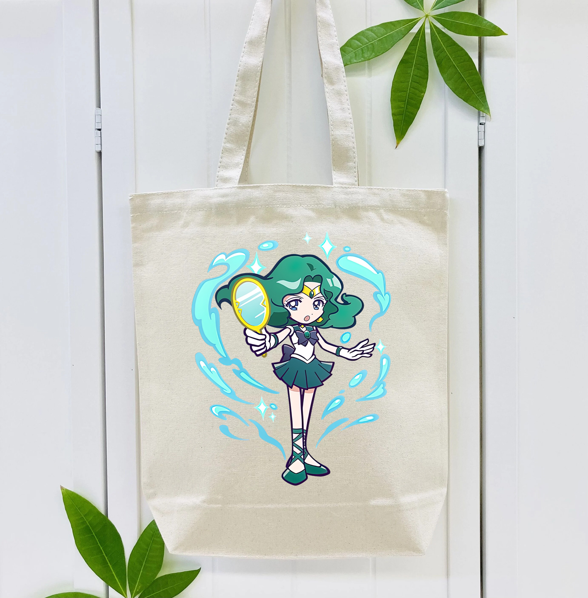 美少女戦士セーラームーン 海王 みちる（かいおう みちる） Sailor Moon Kaiou Michiru 縦型キャンバス生地手提げバッグ　トートバッグ