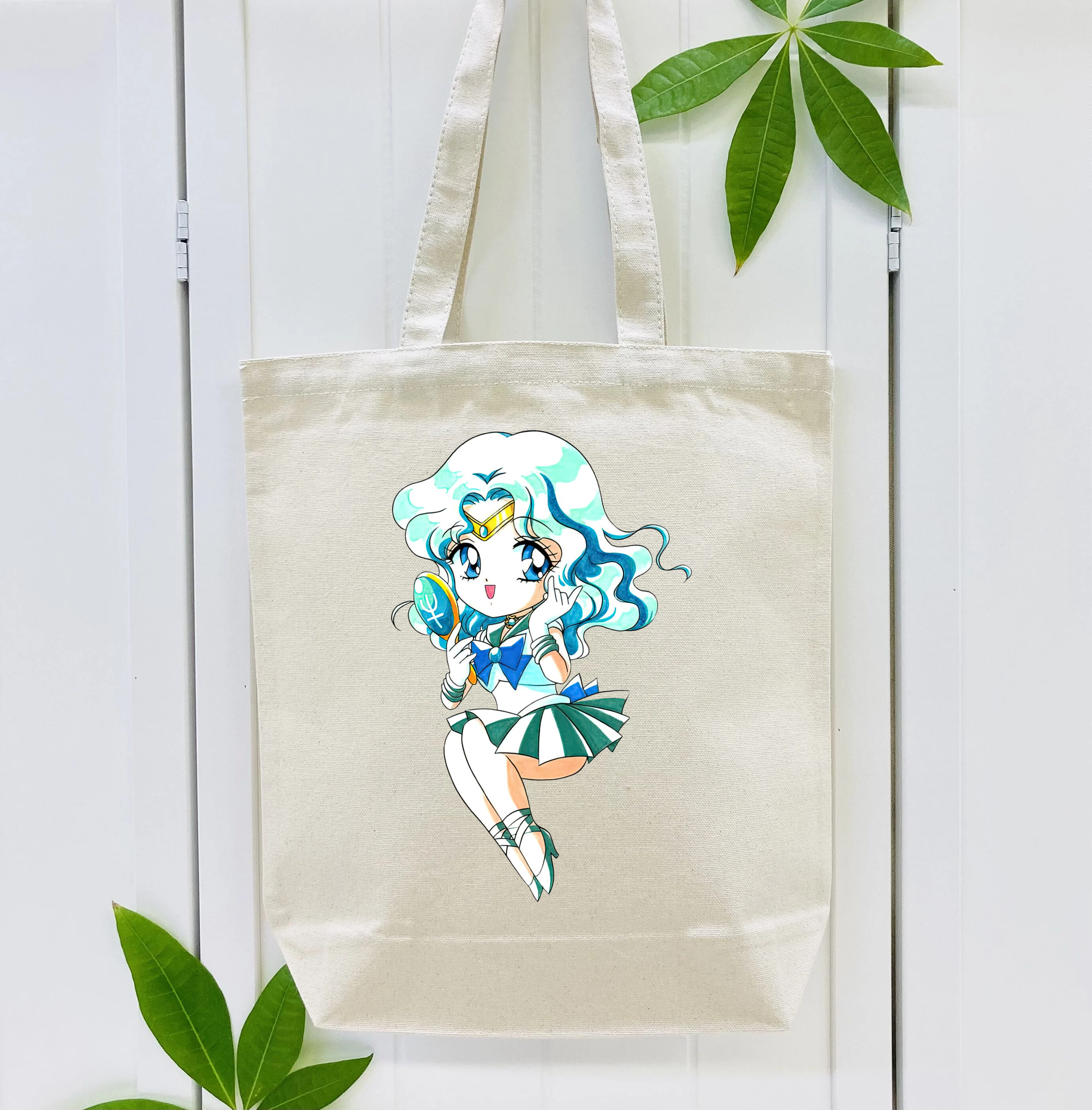 美少女戦士セーラームーン 海王 みちる（かいおう みちる） Sailor Moon Kaiou Michiru 縦型キャンバス生地手提げバッグ　トートバッグ