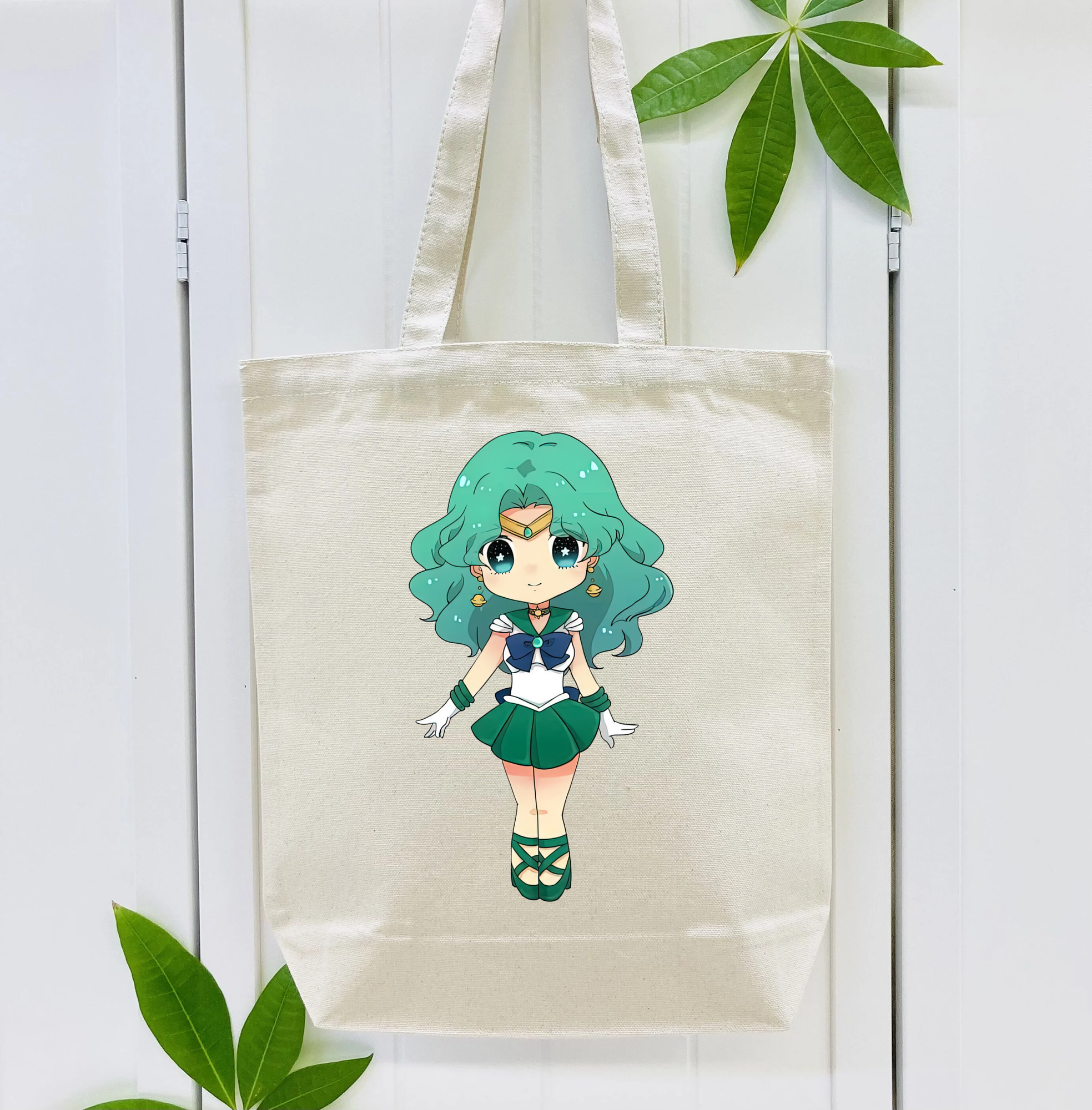 美少女戦士セーラームーン 海王 みちる（かいおう みちる） Sailor Moon Kaiou Michiru 縦型キャンバス生地手提げバッグ　トートバッグ