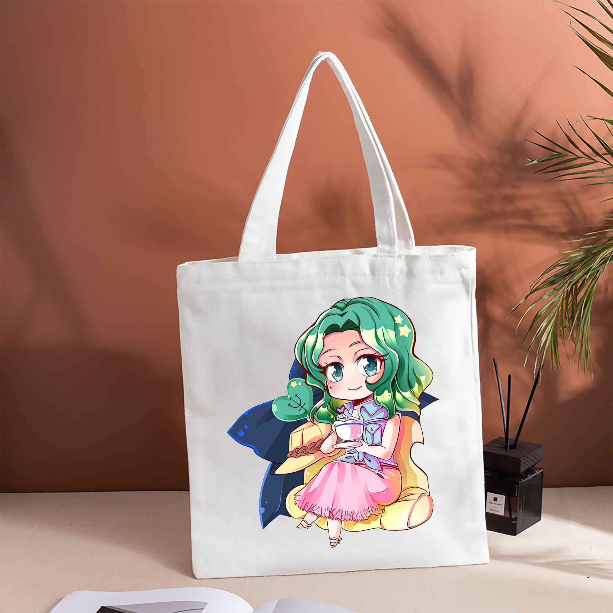 美少女戦士セーラームーン 海王 みちる（かいおう みちる） Sailor Moon Kaiou Michiru 縦型キャンバス生地手提げバッグ　トートバッグ
