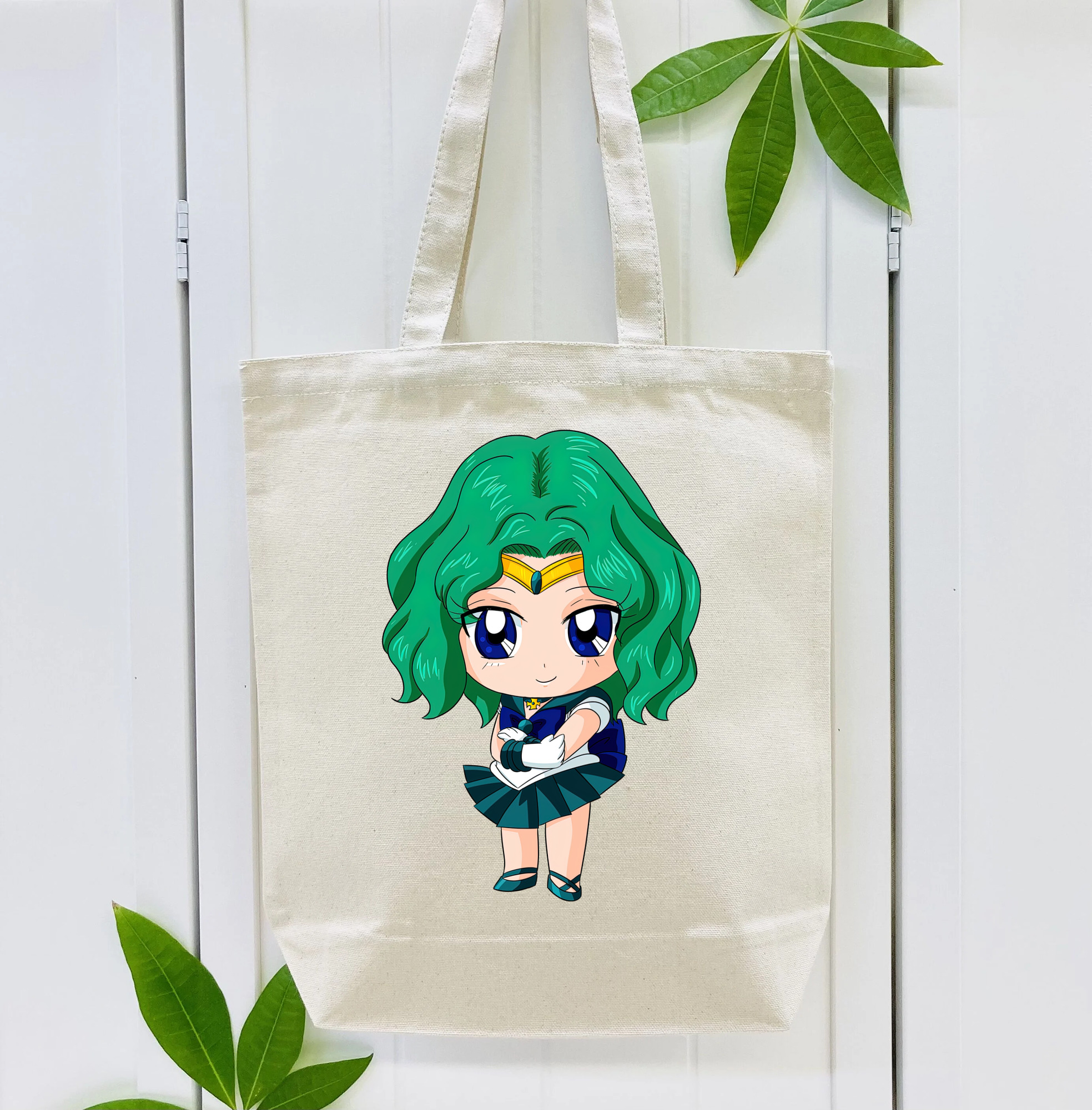 美少女戦士セーラームーン 海王 みちる（かいおう みちる） Sailor Moon Kaiou Michiru 縦型キャンバス生地手提げバッグ　トートバッグ