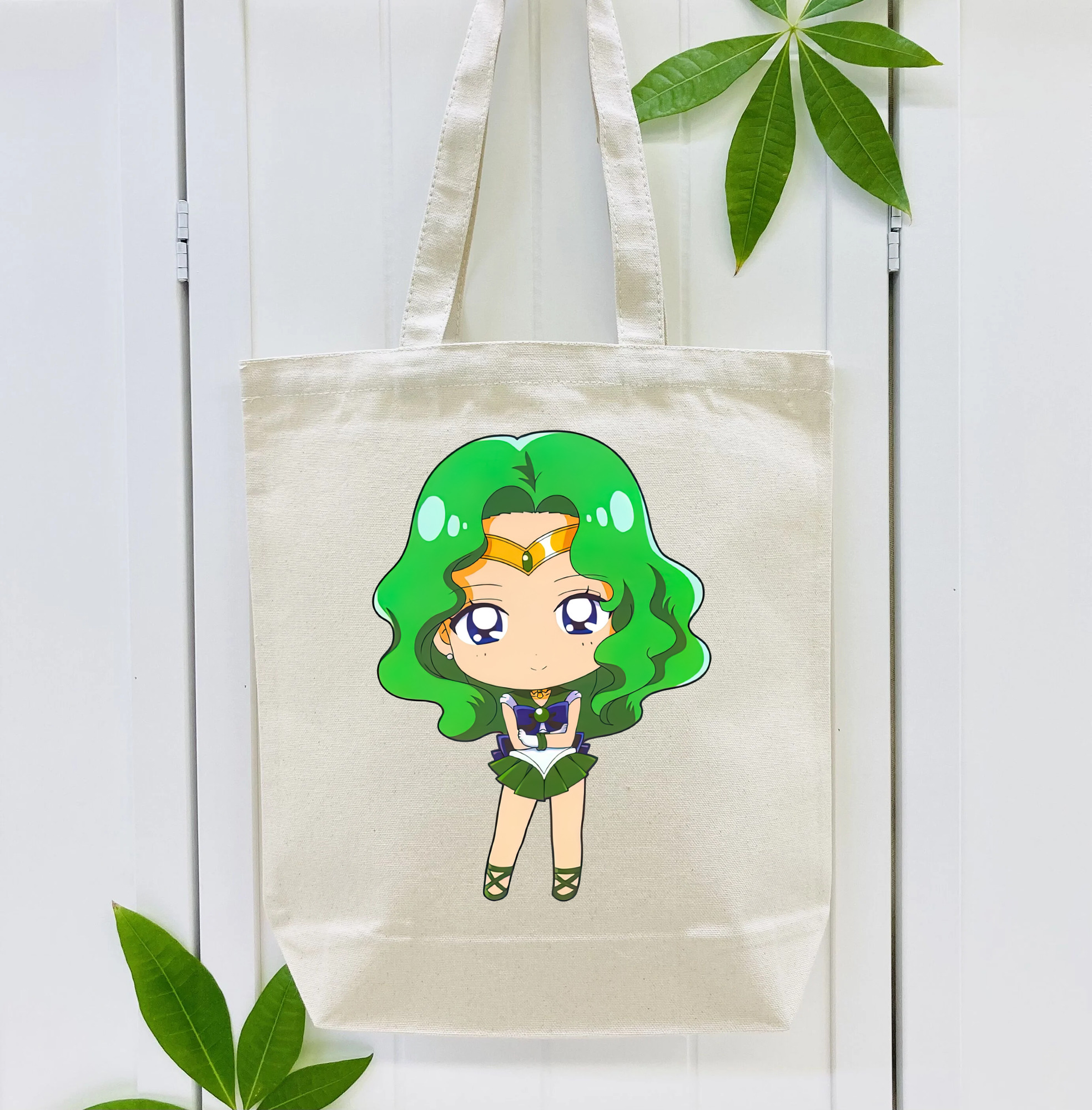 美少女戦士セーラームーン 海王 みちる（かいおう みちる） Sailor Moon Kaiou Michiru 縦型キャンバス生地手提げバッグ　トートバッグ