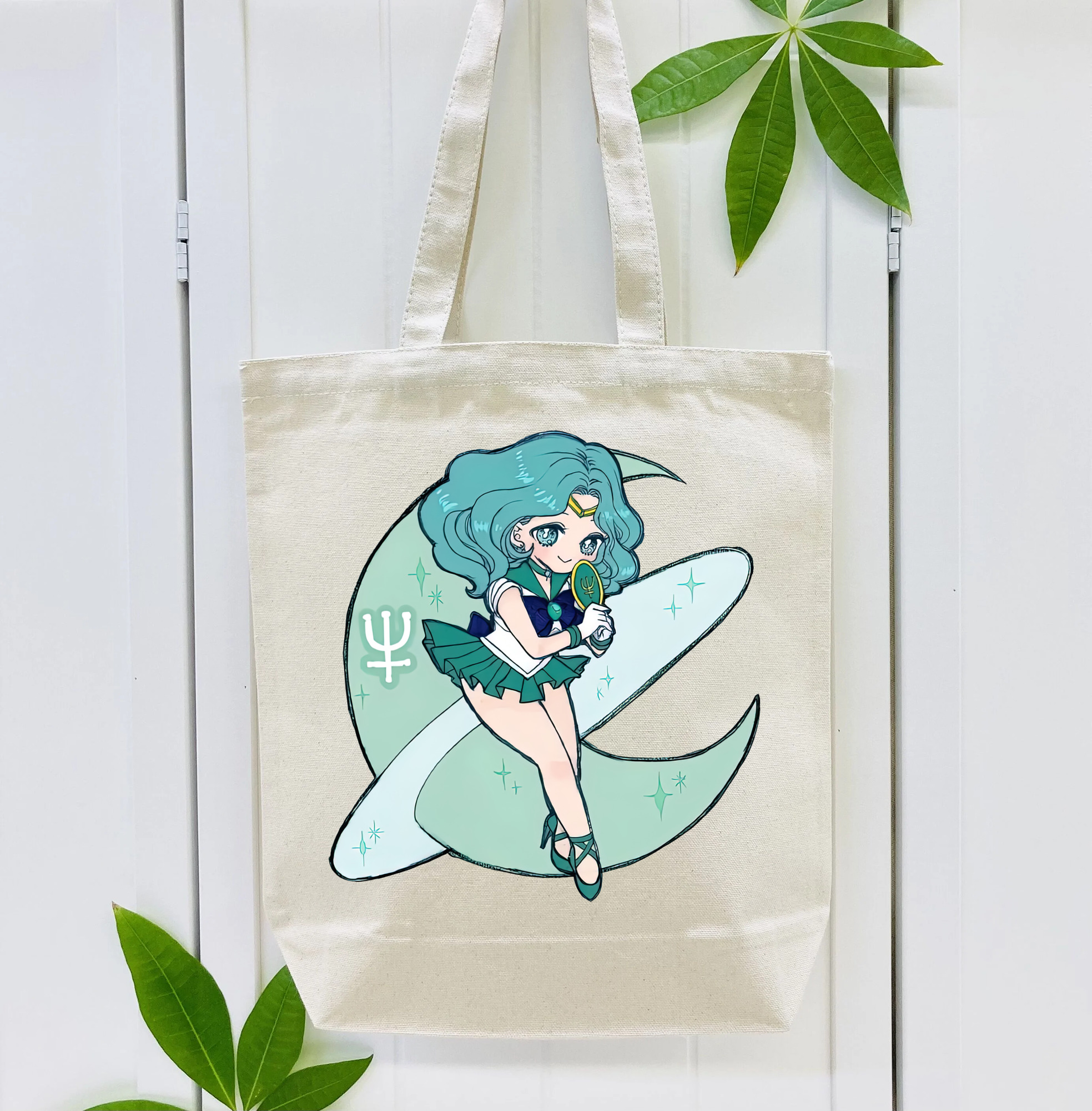 美少女戦士セーラームーン 海王 みちる（かいおう みちる） Sailor Moon Kaiou Michiru 縦型キャンバス生地手提げバッグ　トートバッグ