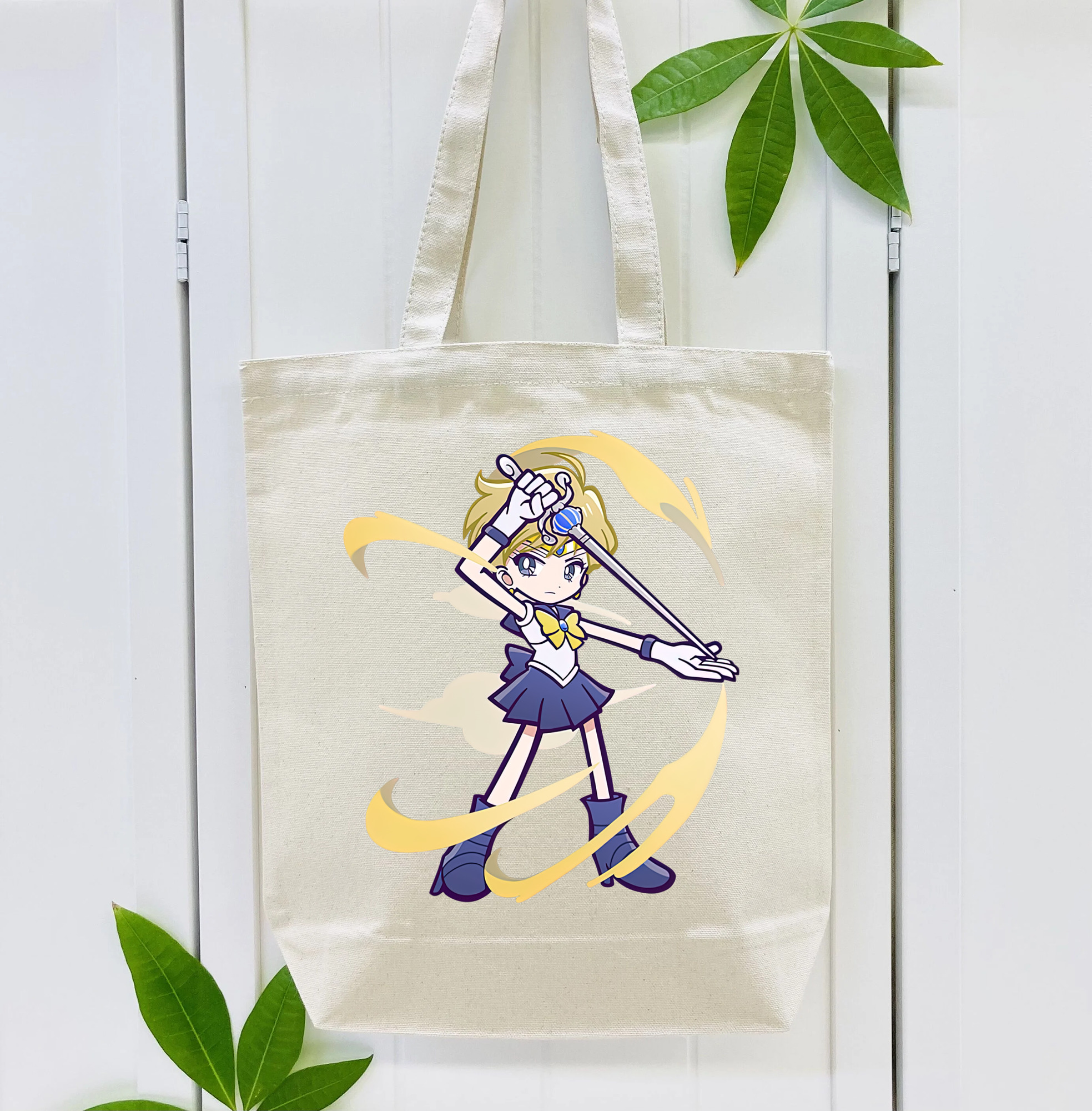 美少女戦士セーラームーン 天王はるか Sailor Moon Tenoh Haruka 縦型キャンバス生地手提げバッグ　トートバッグ
