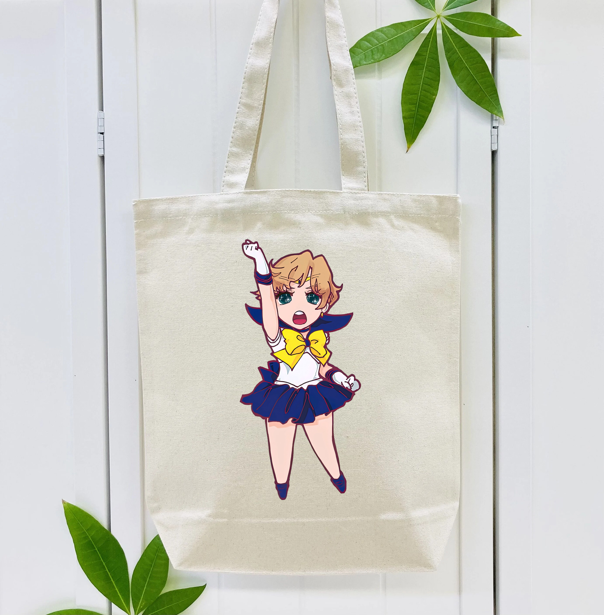 美少女戦士セーラームーン 天王はるか Sailor Moon Tenoh Haruka 縦型キャンバス生地手提げバッグ　トートバッグ