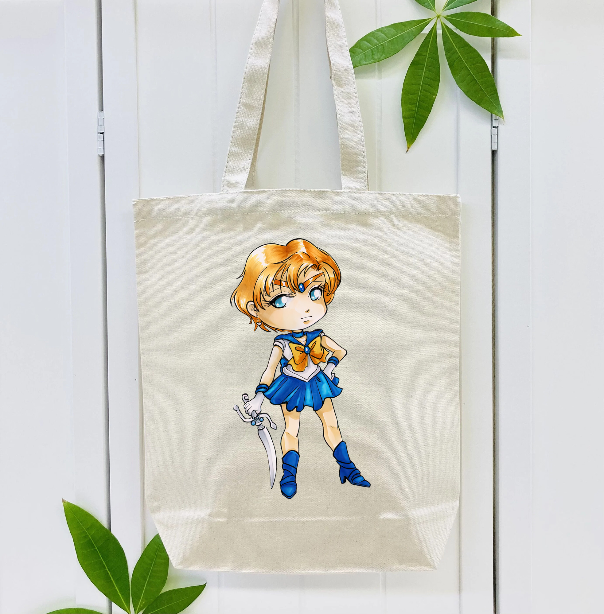 美少女戦士セーラームーン 天王はるか Sailor Moon Tenoh Haruka 縦型キャンバス生地手提げバッグ　トートバッグ