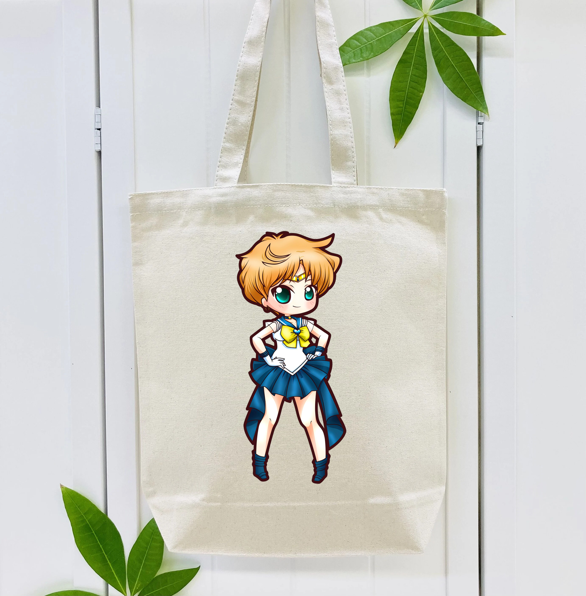 美少女戦士セーラームーン 天王はるか Sailor Moon Tenoh Haruka 縦型キャンバス生地手提げバッグ　トートバッグ