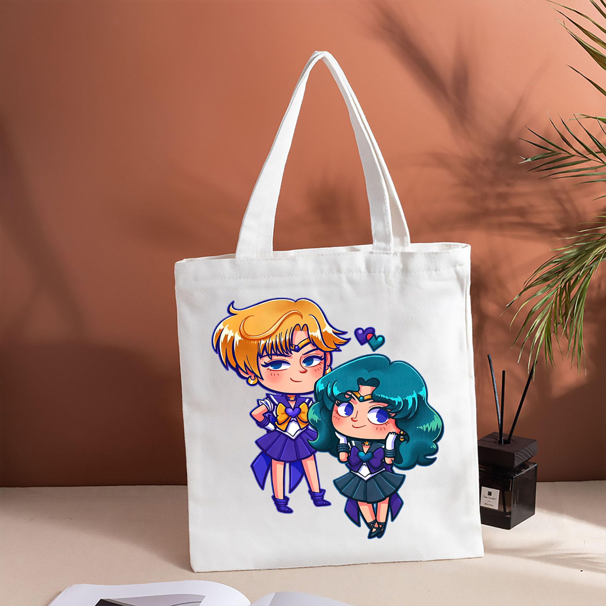 美少女戦士セーラームーン 天王はるか Sailor Moon Tenoh Haruka 縦型キャンバス生地手提げバッグ　トートバッグ