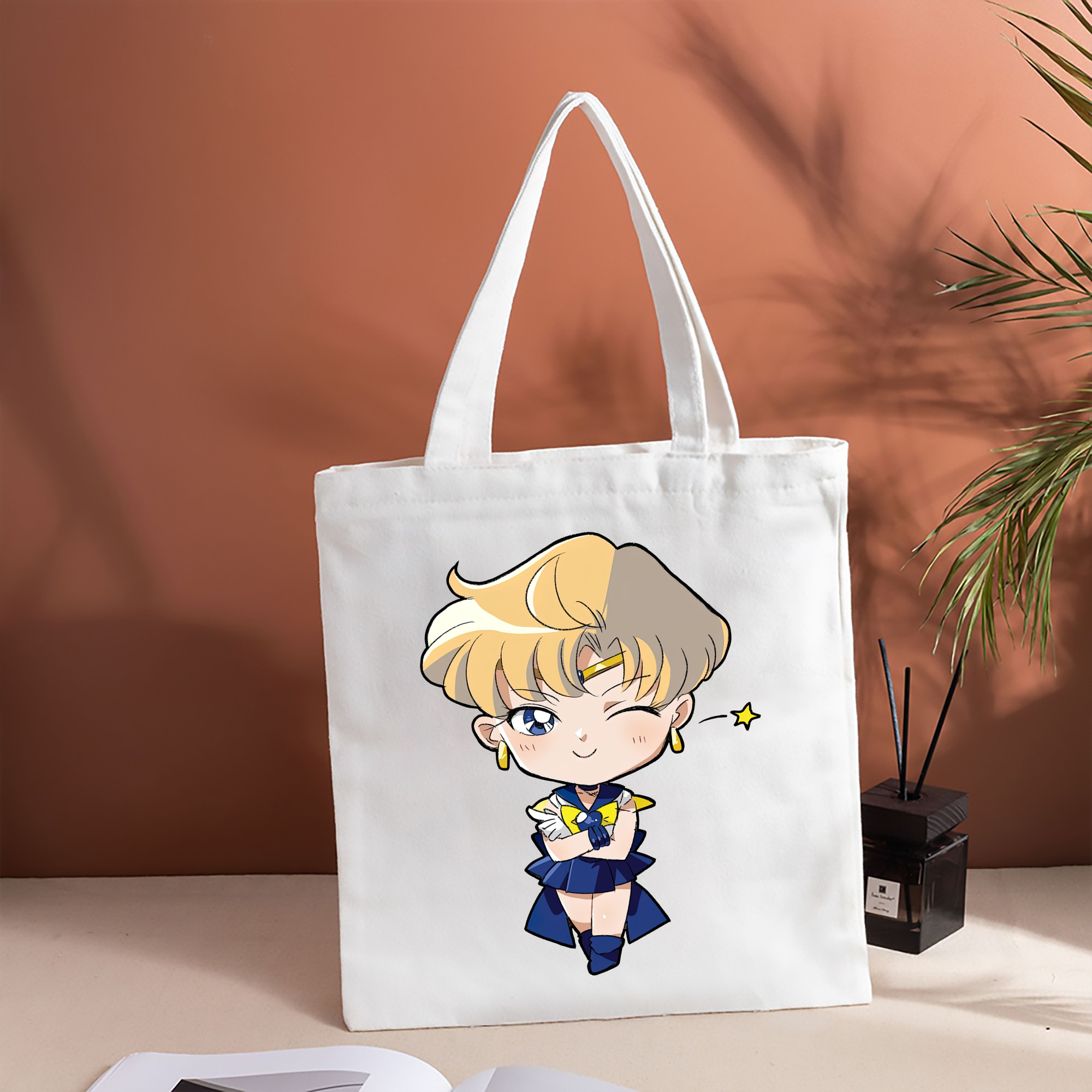 美少女戦士セーラームーン 天王はるか Sailor Moon Tenoh Haruka 縦型キャンバス生地手提げバッグ　トートバッグ