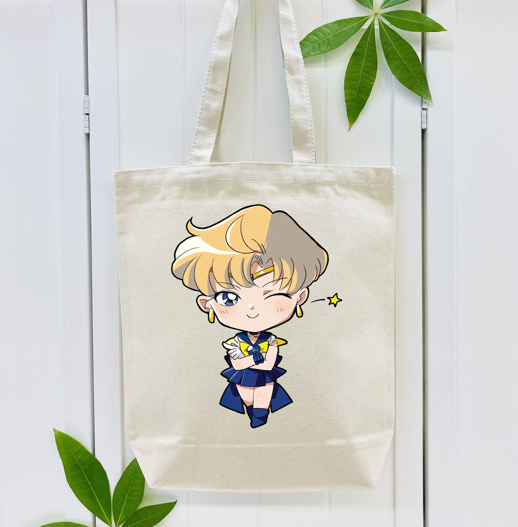 美少女戦士セーラームーン 天王はるか Sailor Moon Tenoh Haruka 縦型キャンバス生地手提げバッグ　トートバッグ