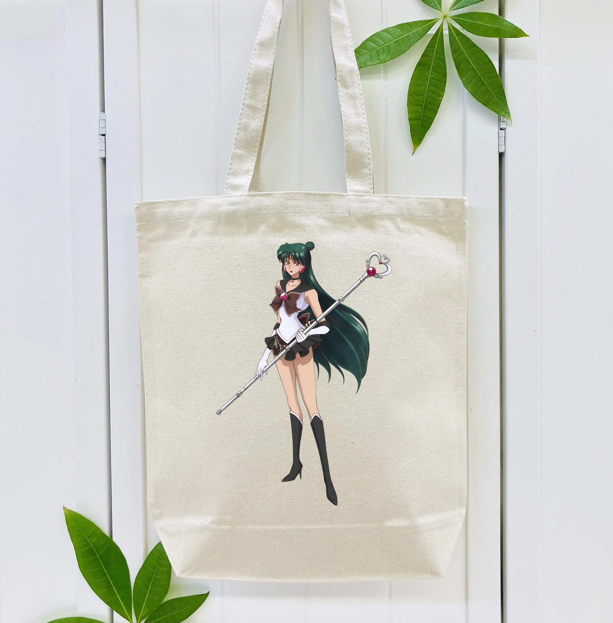 美少女戦士セーラームーン 冥王せつな Sailor Moon Meiou Setsuna 縦型キャンバス生地手提げバッグ　トートバッグ