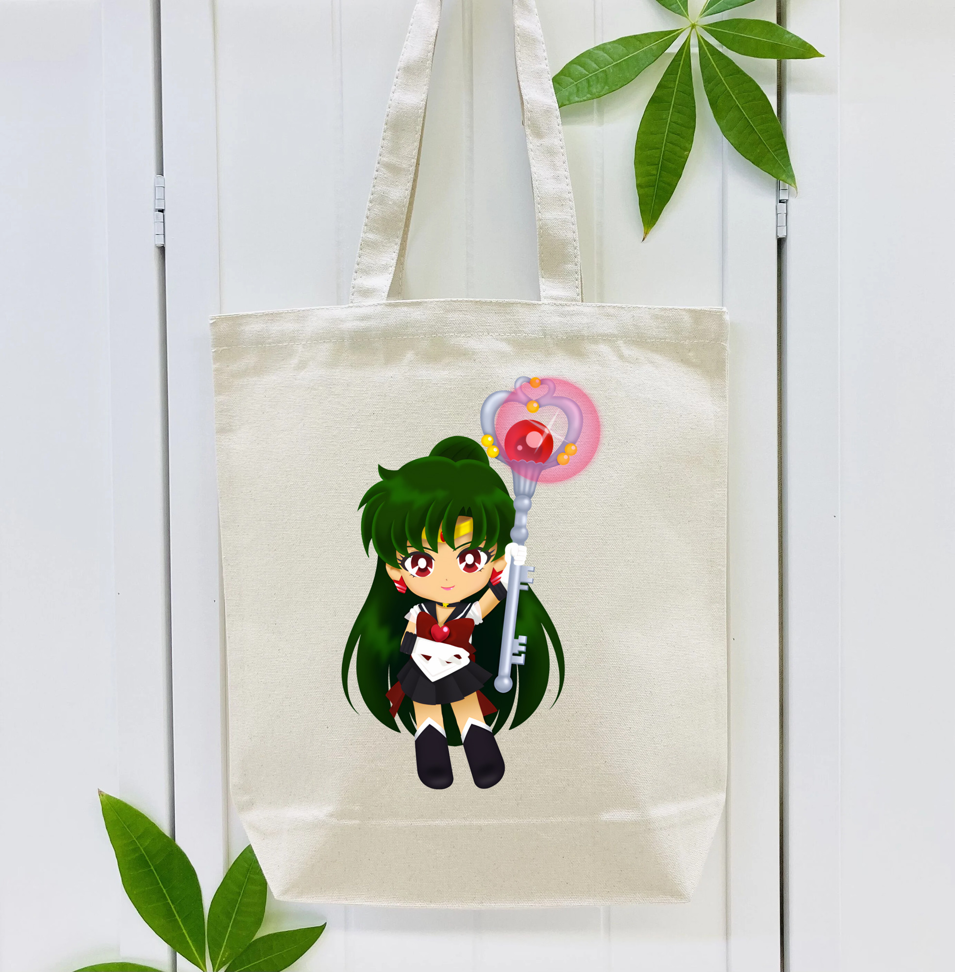 美少女戦士セーラームーン 冥王せつな Sailor Moon Meiou Setsuna 縦型キャンバス生地手提げバッグ　トートバッグ