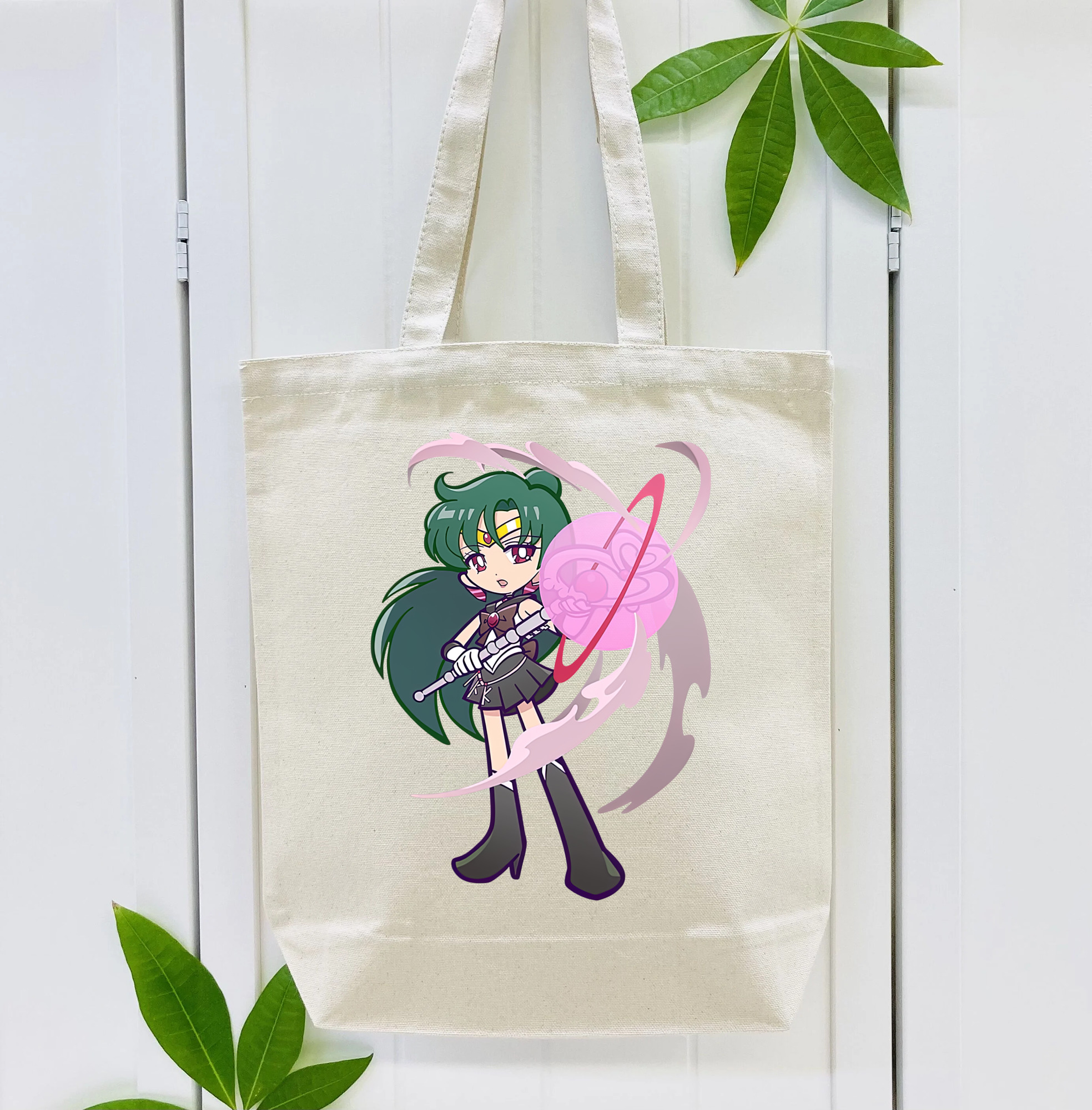 美少女戦士セーラームーン 冥王せつな Sailor Moon Meiou Setsuna 縦型キャンバス生地手提げバッグ　トートバッグ