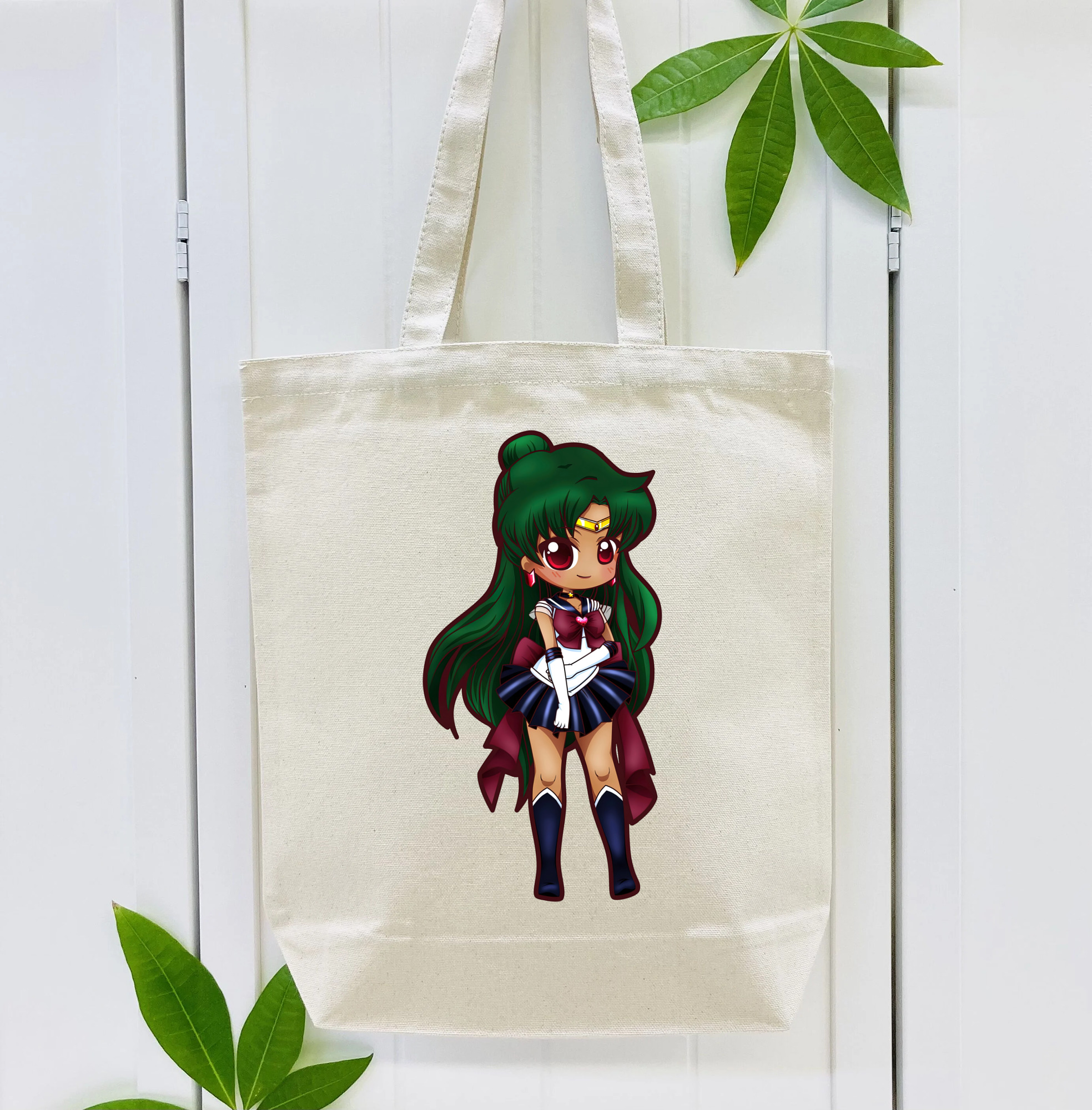 美少女戦士セーラームーン 冥王せつな Sailor Moon Meiou Setsuna 縦型キャンバス生地手提げバッグ　トートバッグ