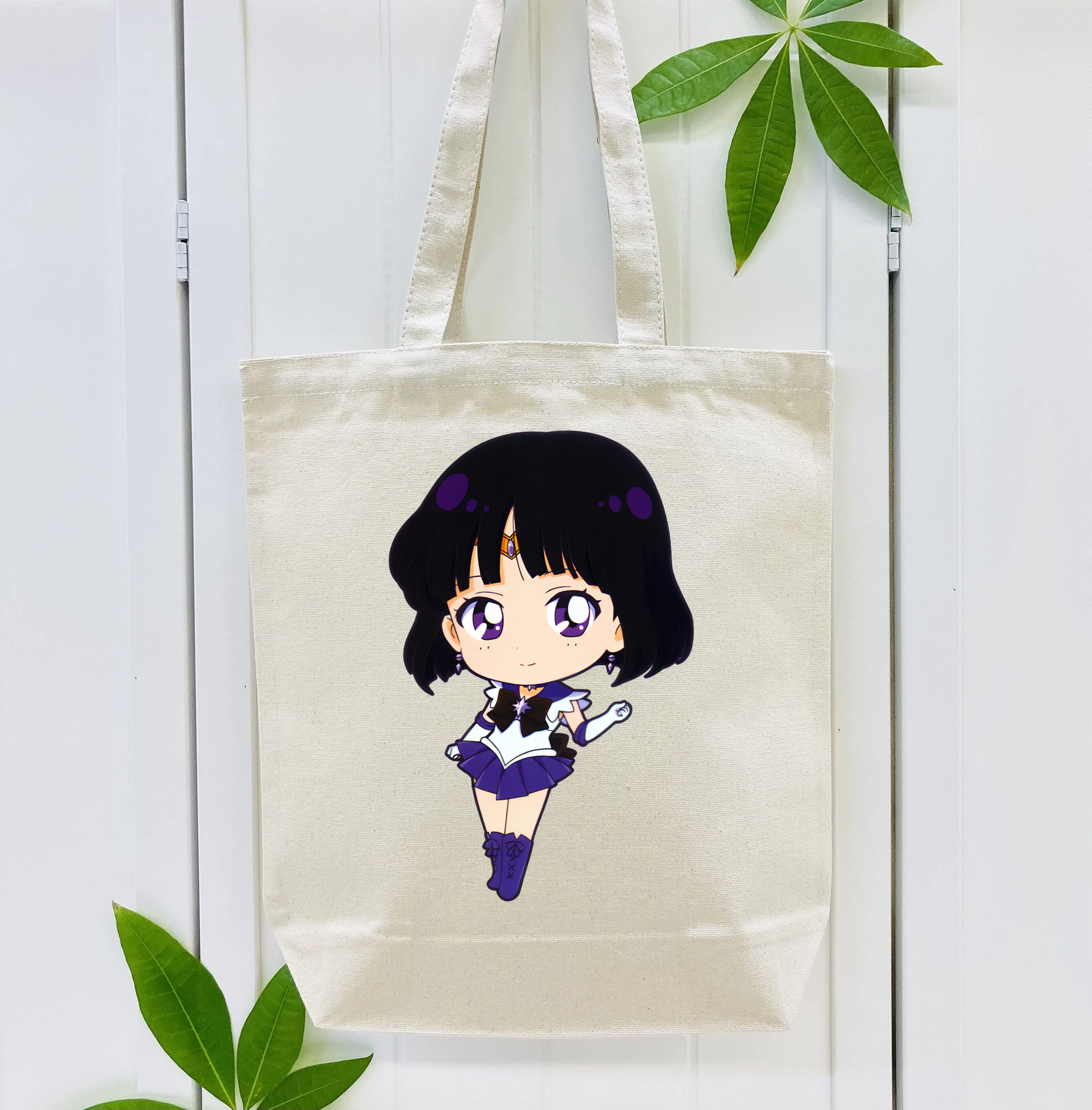 美少女戦士セーラームーン 土萠ほたる Sailor Moon Tomoe Hotaru （セーラーサターン；Sailor Saturn） 縦型キャンバス生地手提げバッグ　トートバッグ