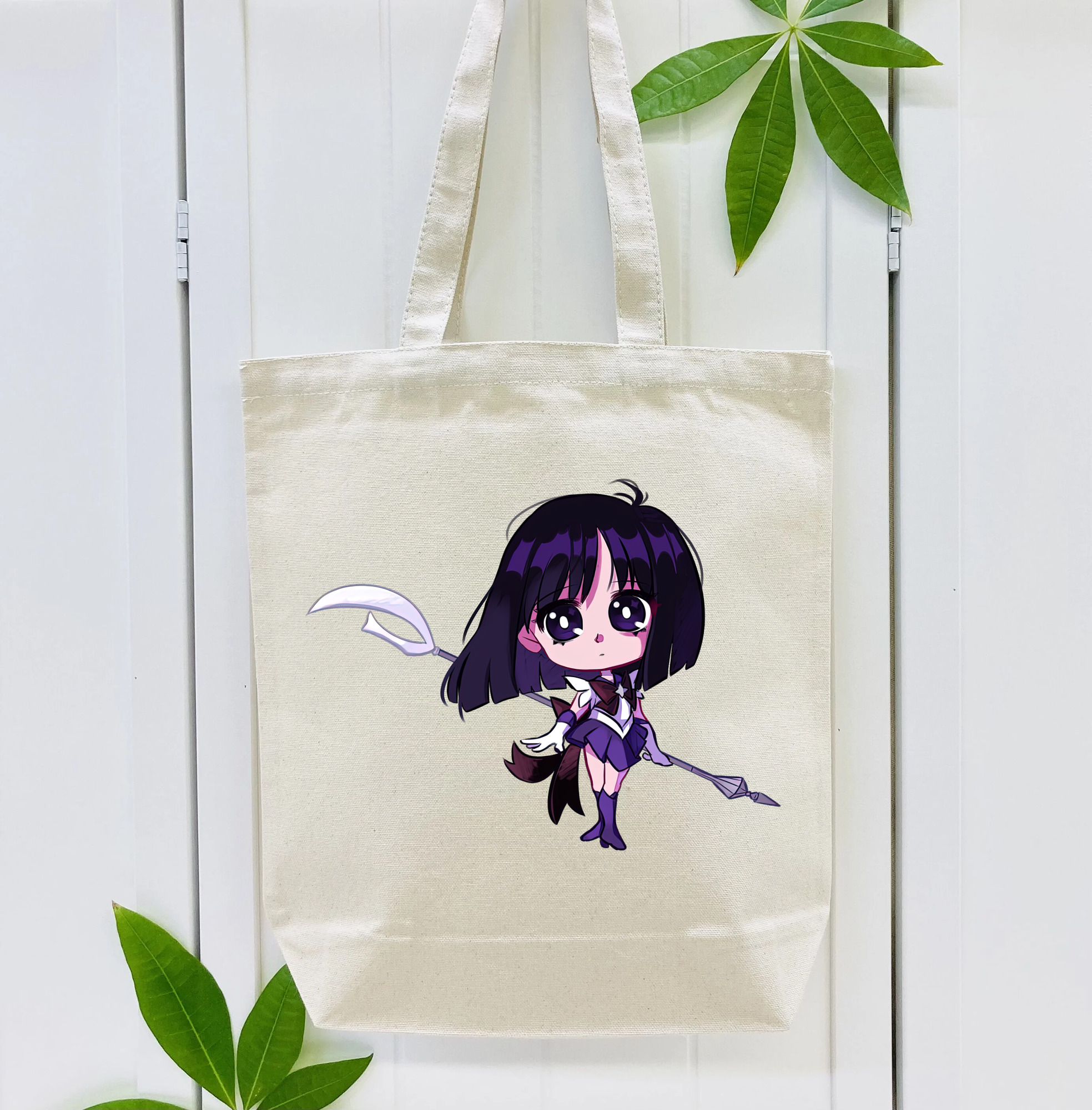 美少女戦士セーラームーン 土萠ほたる Sailor Moon Tomoe Hotaru （セーラーサターン；Sailor Saturn） 縦型キャンバス生地手提げバッグ　トートバッグ