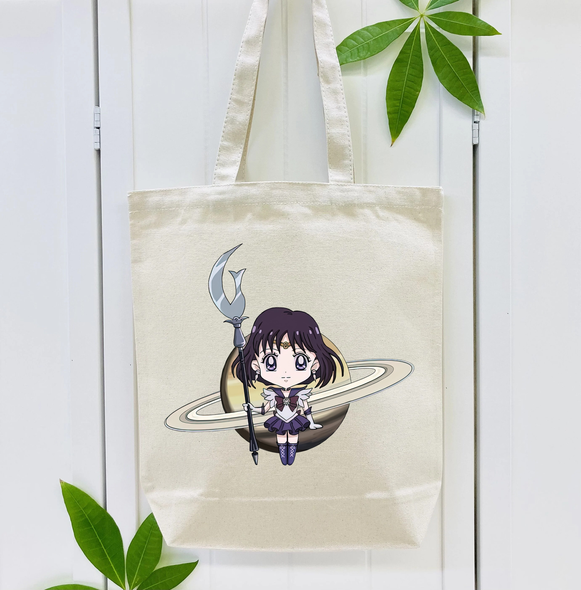 美少女戦士セーラームーン 土萠ほたる Sailor Moon Tomoe Hotaru （セーラーサターン；Sailor Saturn） 縦型キャンバス生地手提げバッグ　トートバッグ