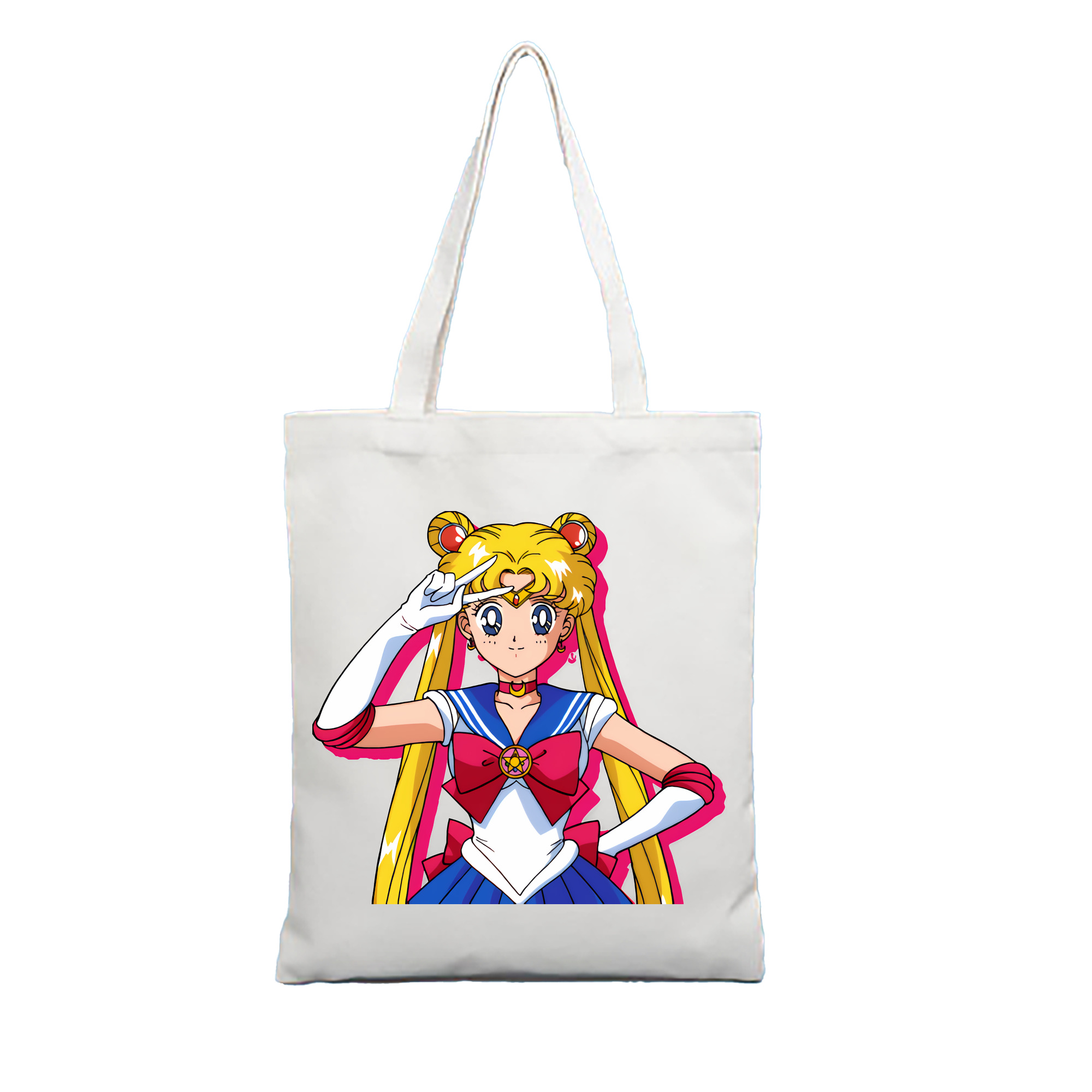 （画像用） 美少女戦士セーラームーン 月野 うさぎ つきの うさぎ Sailor Moon Tsukino Usagi 縦型キャンバス生地手提げバッグ　トートバッグ