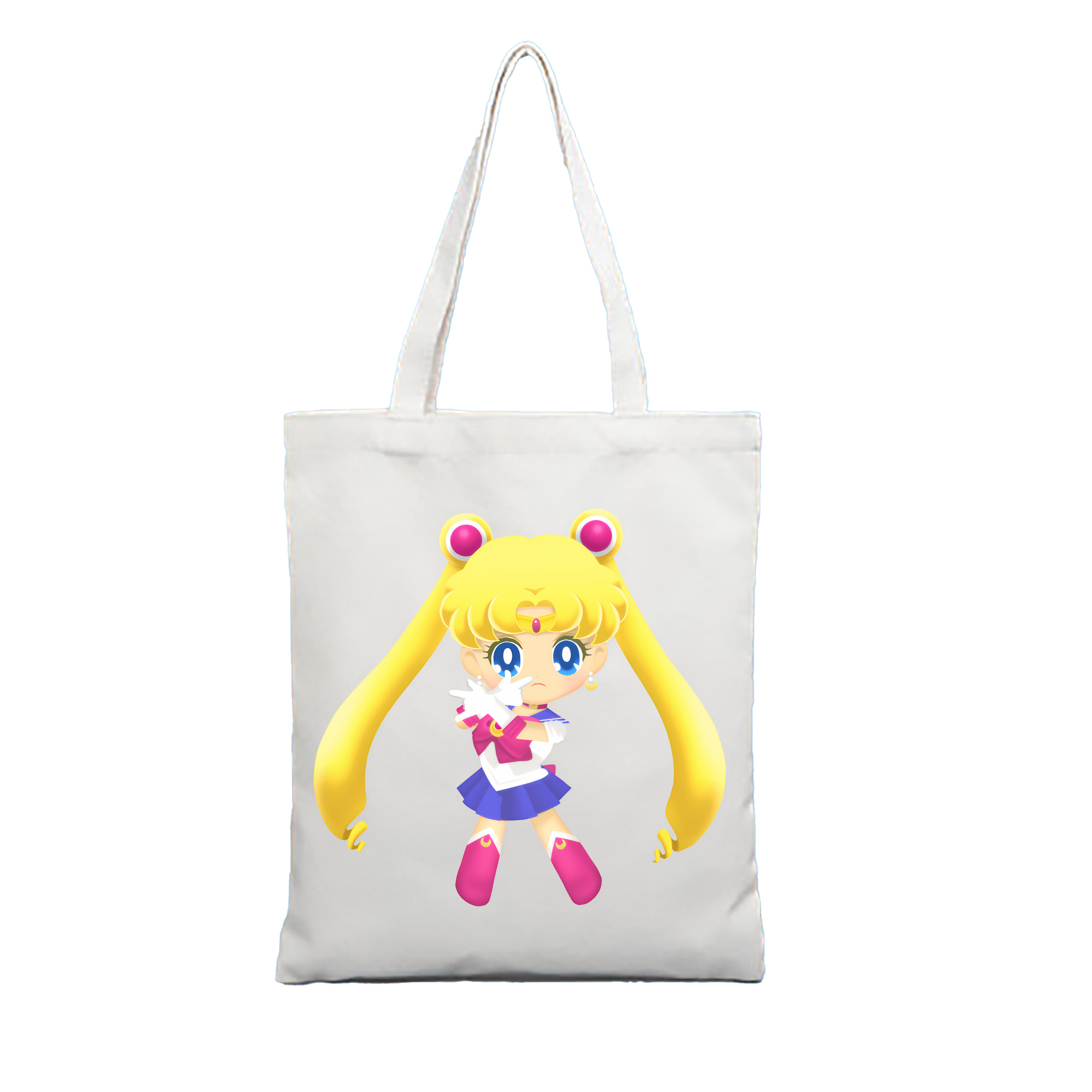 （画像用） 美少女戦士セーラームーン 月野 うさぎ つきの うさぎ Sailor Moon Tsukino Usagi 縦型キャンバス生地手提げバッグ　トートバッグ