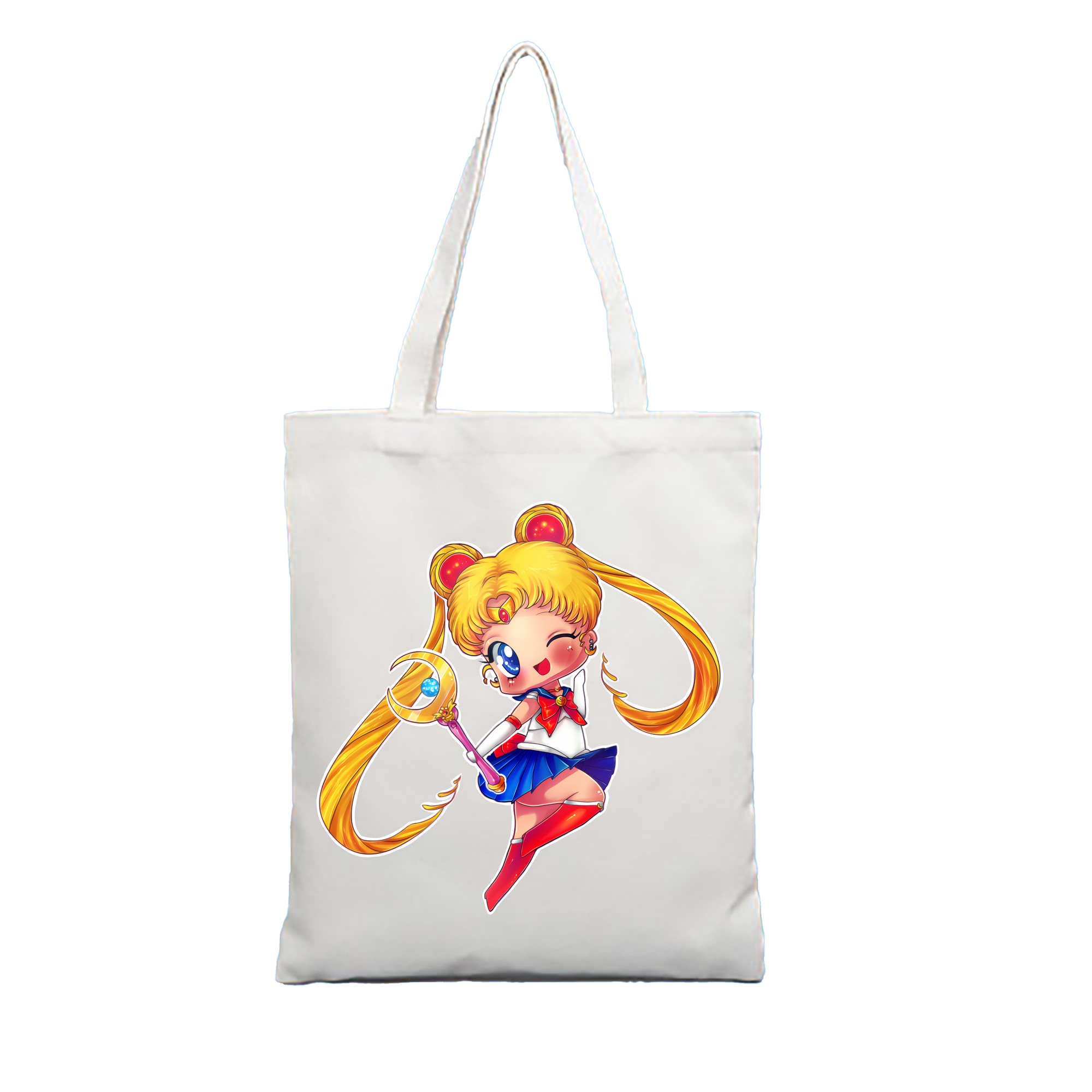 （画像用） 美少女戦士セーラームーン 月野 うさぎ つきの うさぎ Sailor Moon Tsukino Usagi 縦型キャンバス生地手提げバッグ　トートバッグ