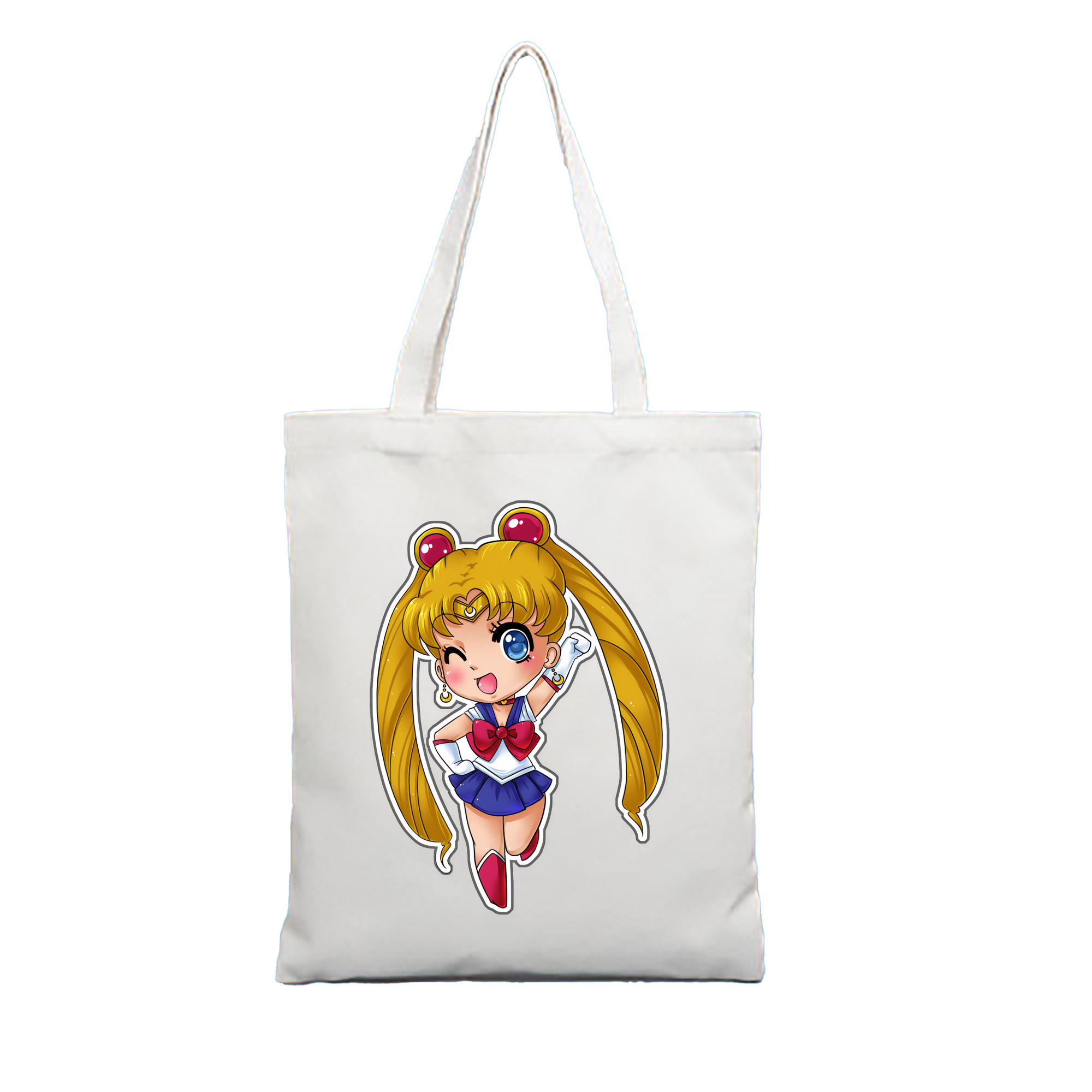 （画像用） 美少女戦士セーラームーン 月野 うさぎ つきの うさぎ Sailor Moon Tsukino Usagi 縦型キャンバス生地手提げバッグ　トートバッグ