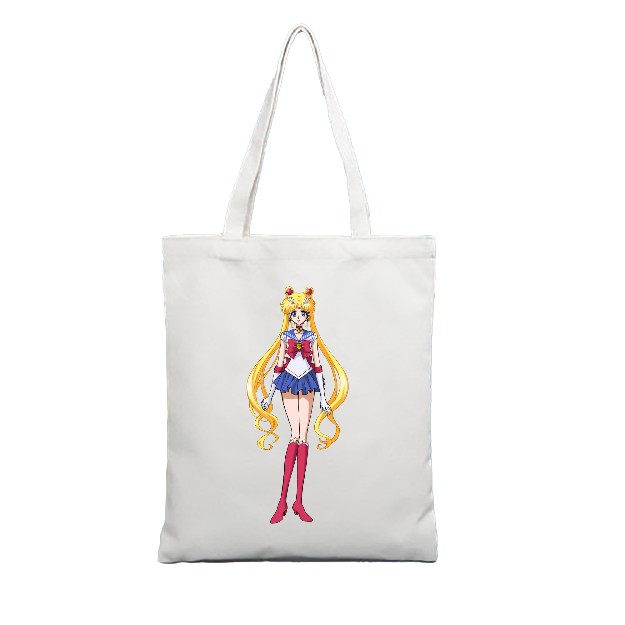 （画像用） 美少女戦士セーラームーン 月野 うさぎ つきの うさぎ Sailor Moon Tsukino Usagi 縦型キャンバス生地手提げバッグ　トートバッグ
