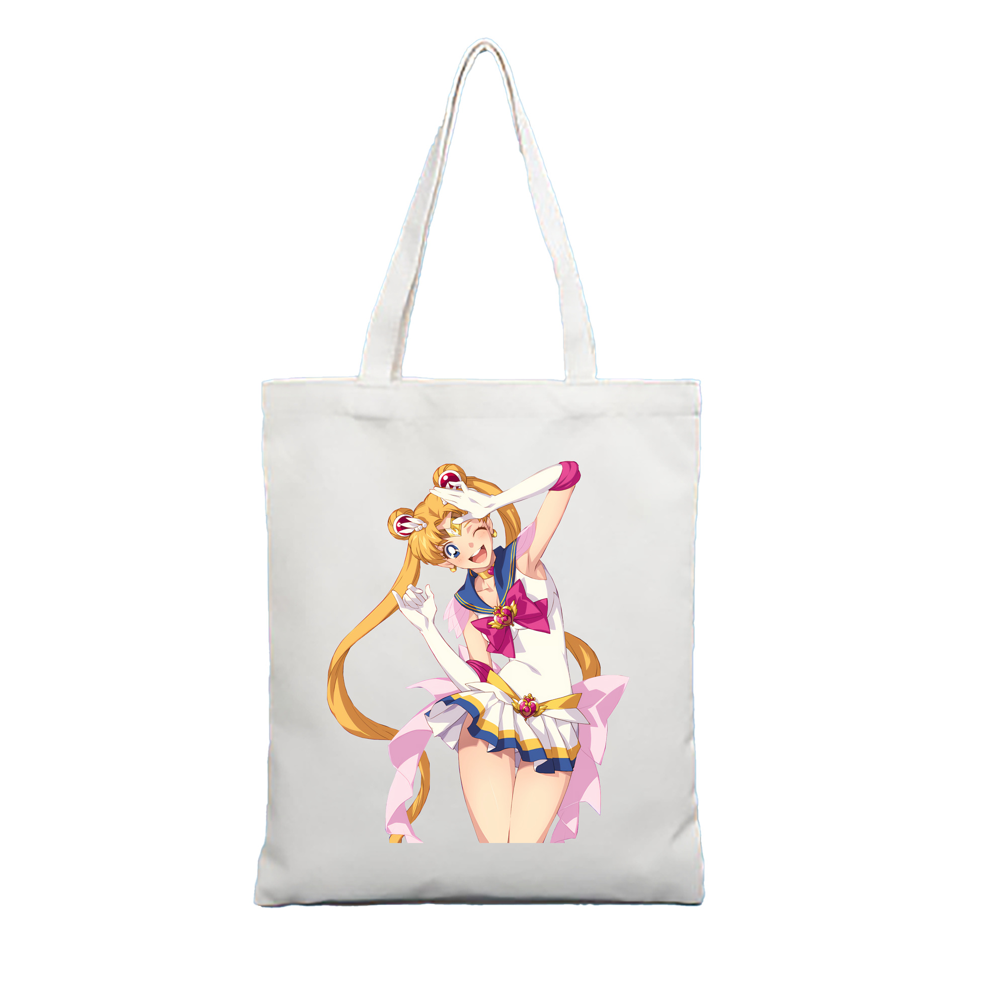 （画像用） 美少女戦士セーラームーン 月野 うさぎ つきの うさぎ Sailor Moon Tsukino Usagi 縦型キャンバス生地手提げバッグ　トートバッグ