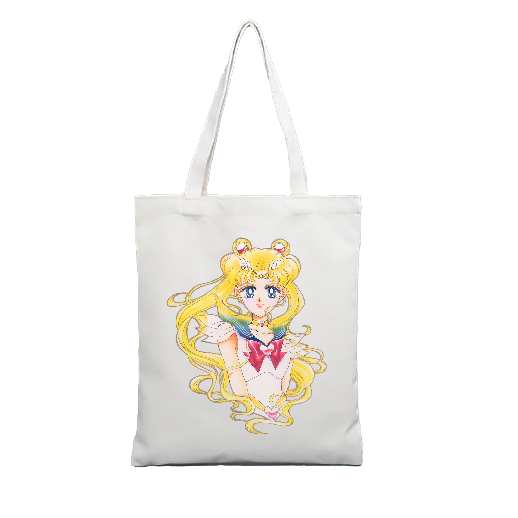 （画像用） 美少女戦士セーラームーン 月野 うさぎ つきの うさぎ Sailor Moon Tsukino Usagi 縦型キャンバス生地手提げバッグ　トートバッグ