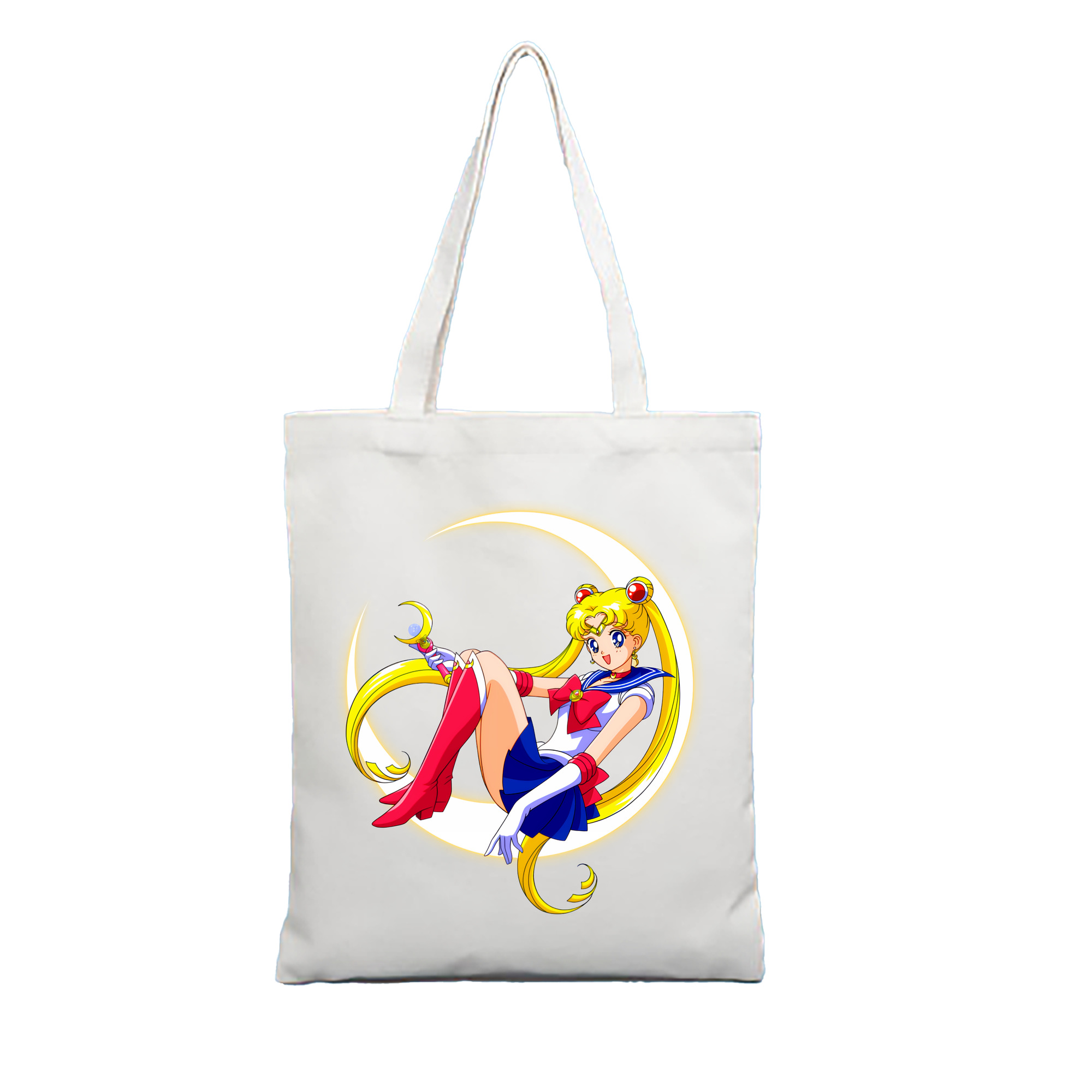 （画像用） 美少女戦士セーラームーン 月野 うさぎ つきの うさぎ Sailor Moon Tsukino Usagi 縦型キャンバス生地手提げバッグ　トートバッグ