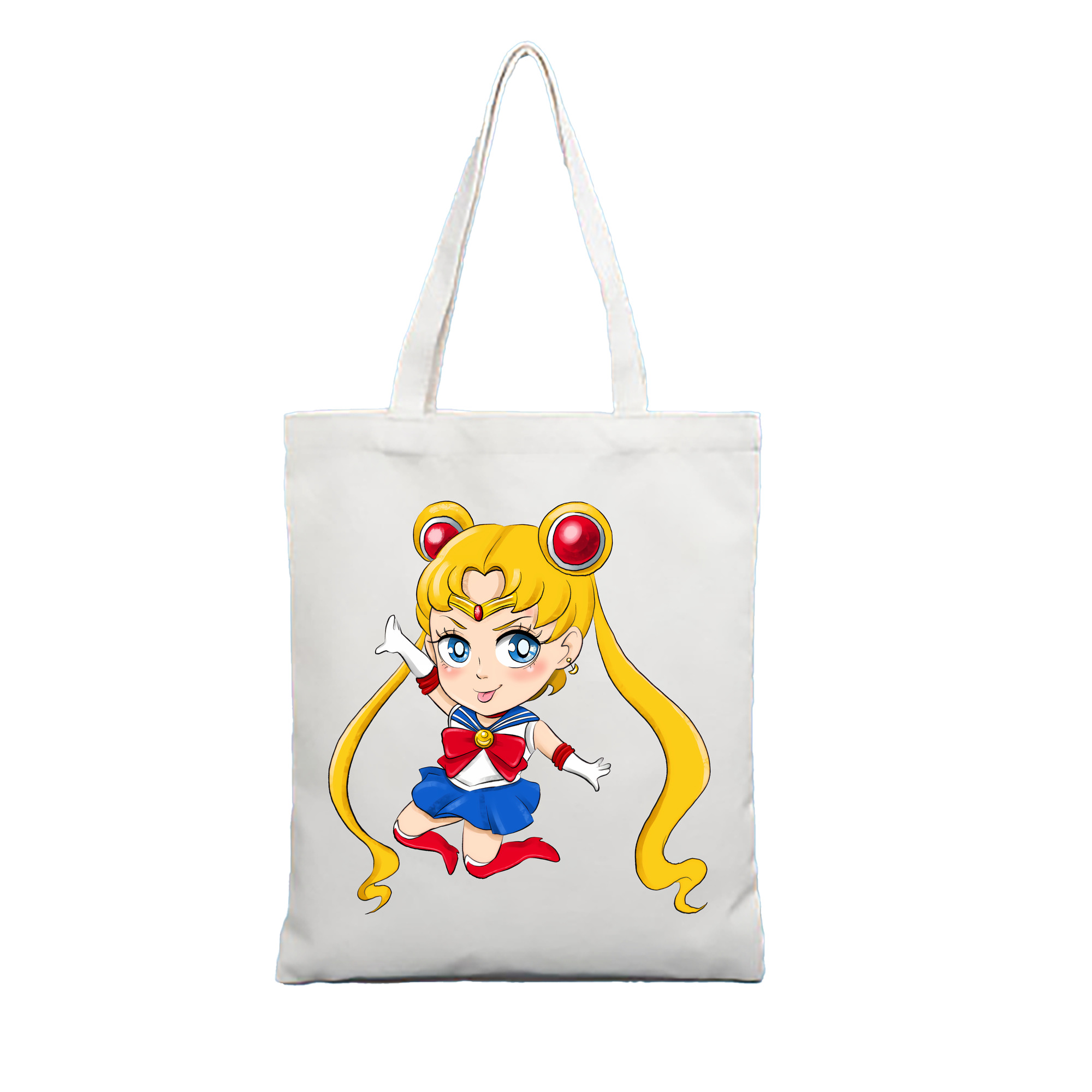 （画像用） 美少女戦士セーラームーン 月野 うさぎ つきの うさぎ Sailor Moon Tsukino Usagi 縦型キャンバス生地手提げバッグ　トートバッグ