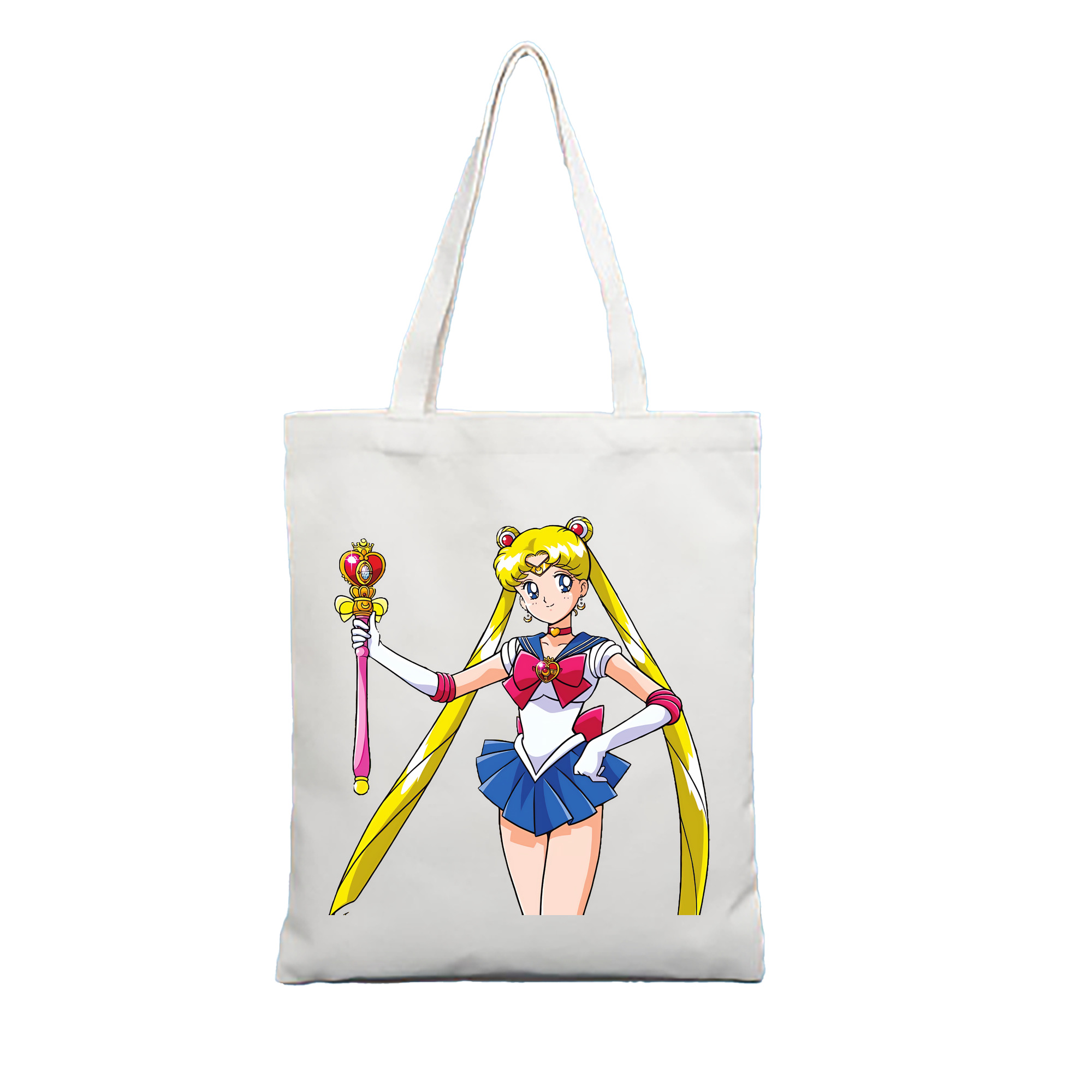 （画像用） 美少女戦士セーラームーン 月野 うさぎ つきの うさぎ Sailor Moon Tsukino Usagi 縦型キャンバス生地手提げバッグ　トートバッグ
